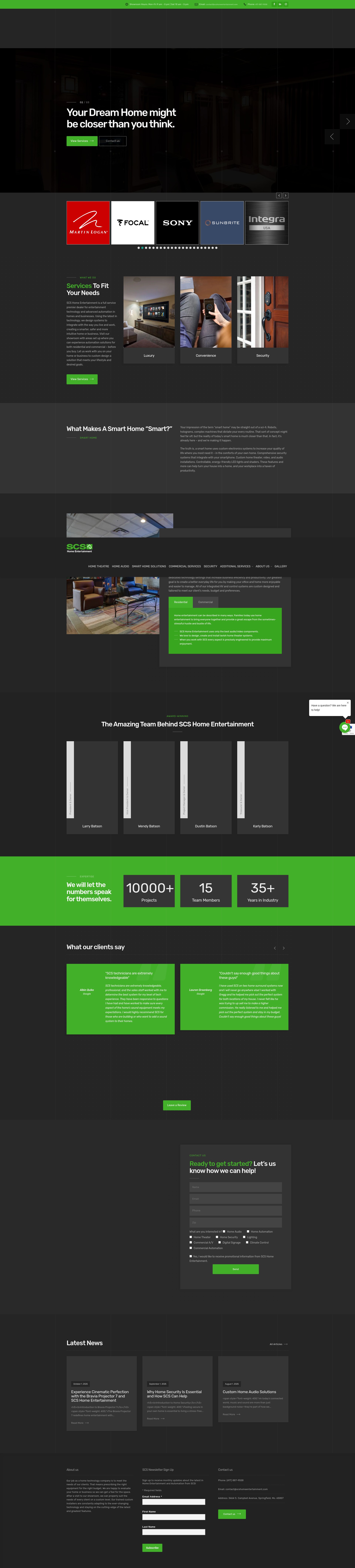 Screenshot of scshomeentertainment.com