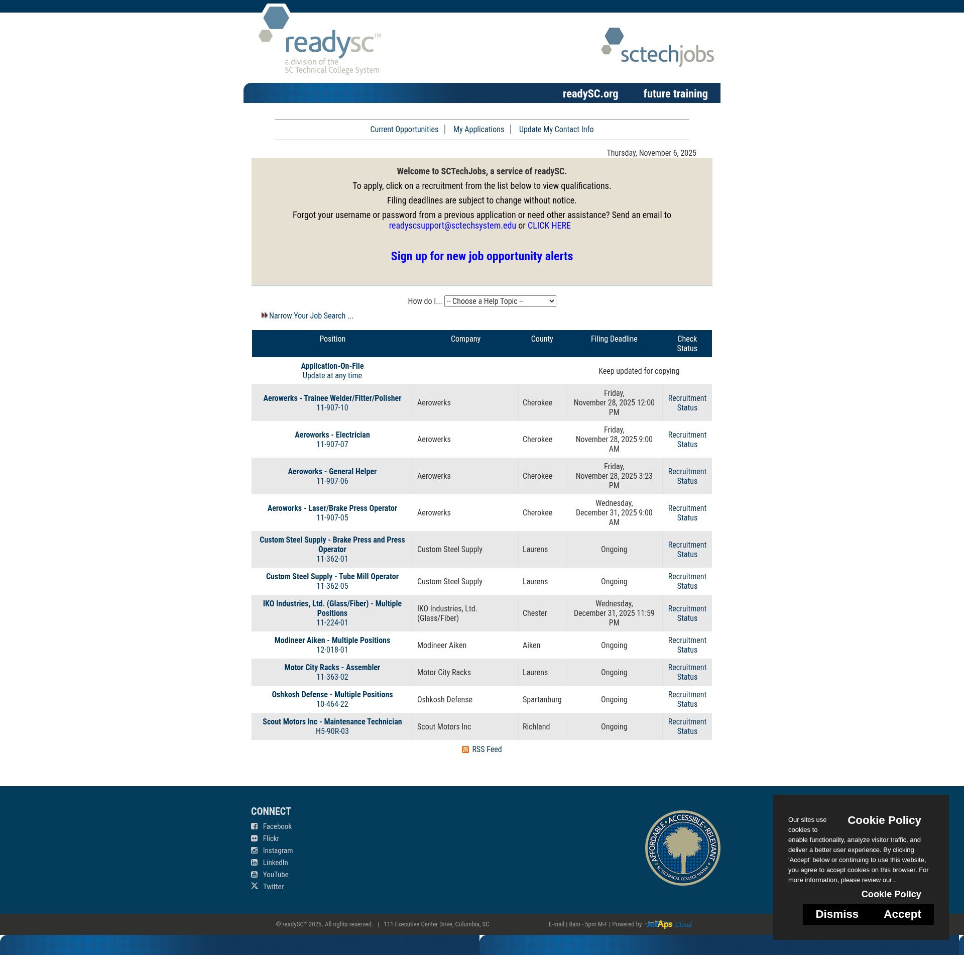 Screenshot of sctechjobs.com