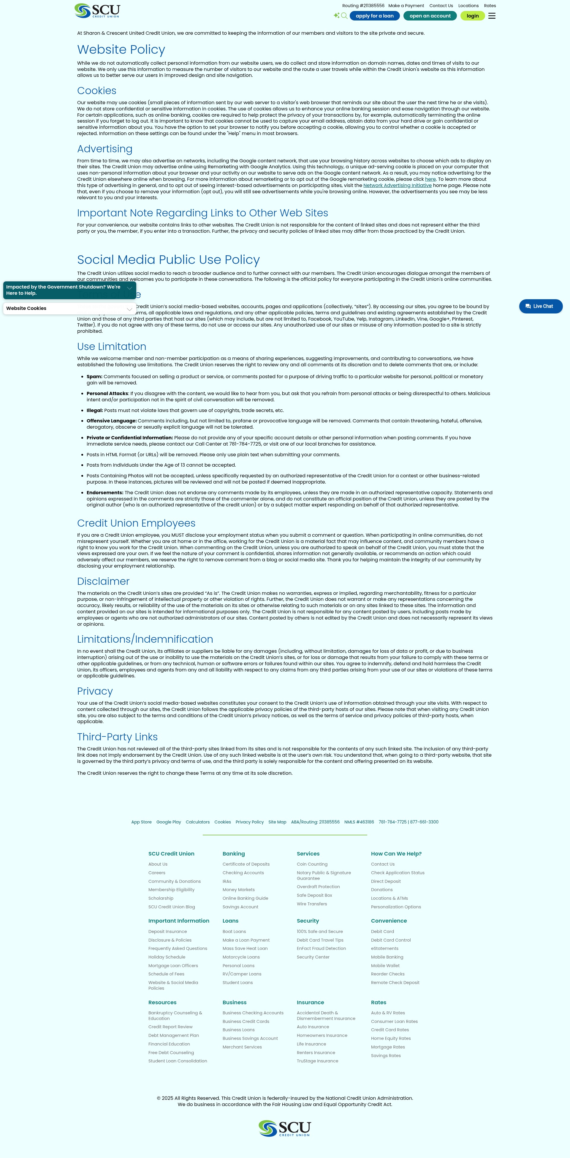 Screenshot of scucu.com