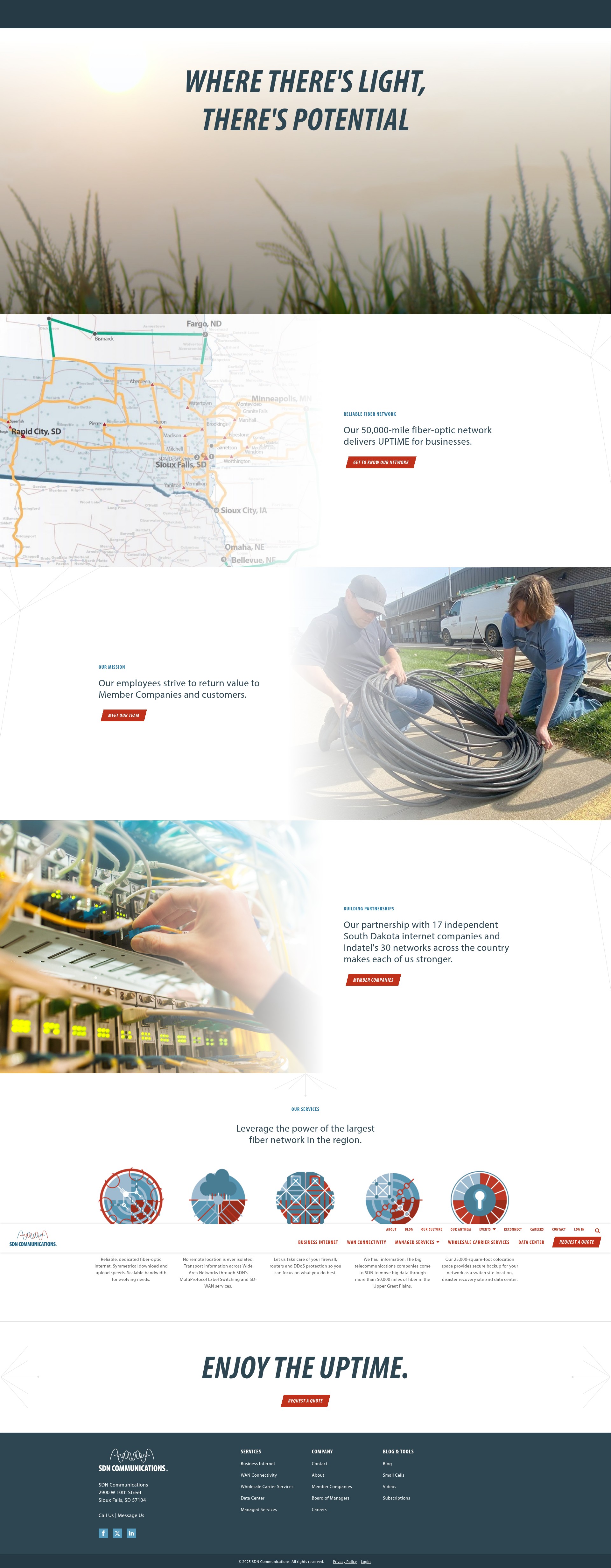 Screenshot of sdncommunications.com