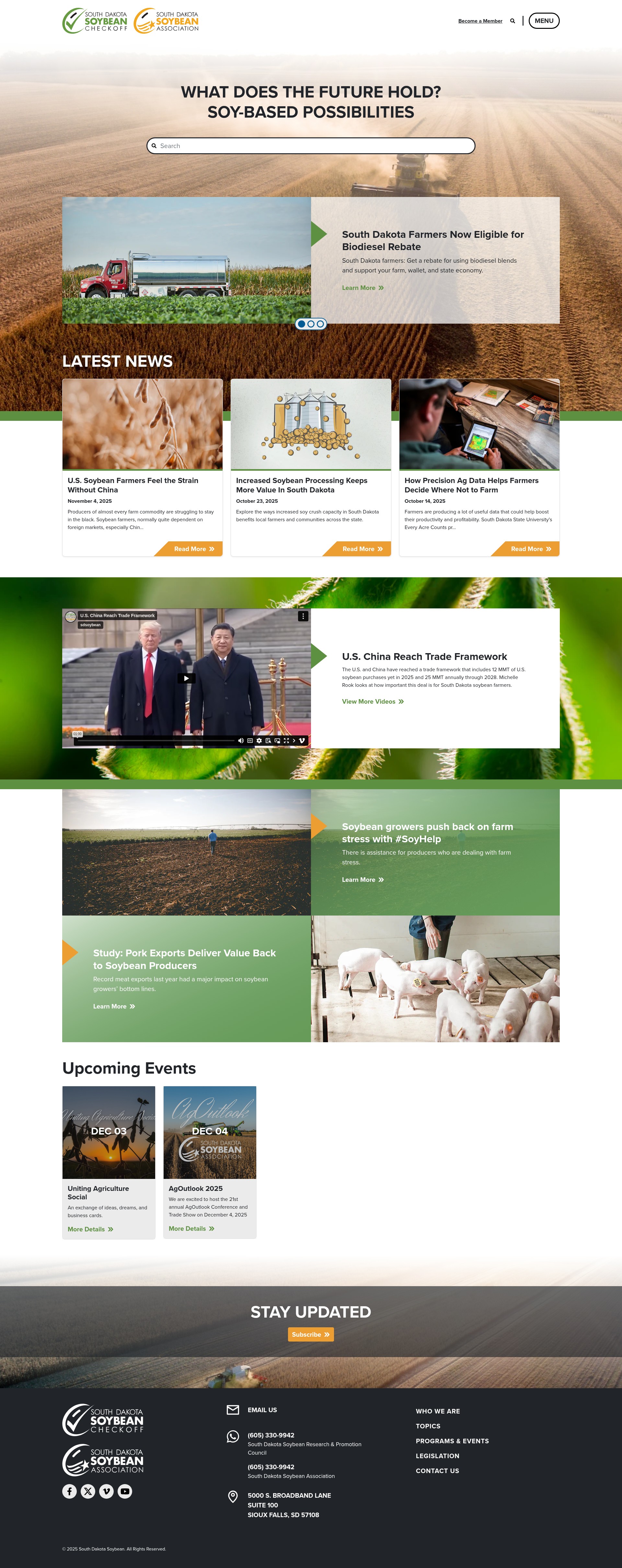 Screenshot of sdsoybean.org