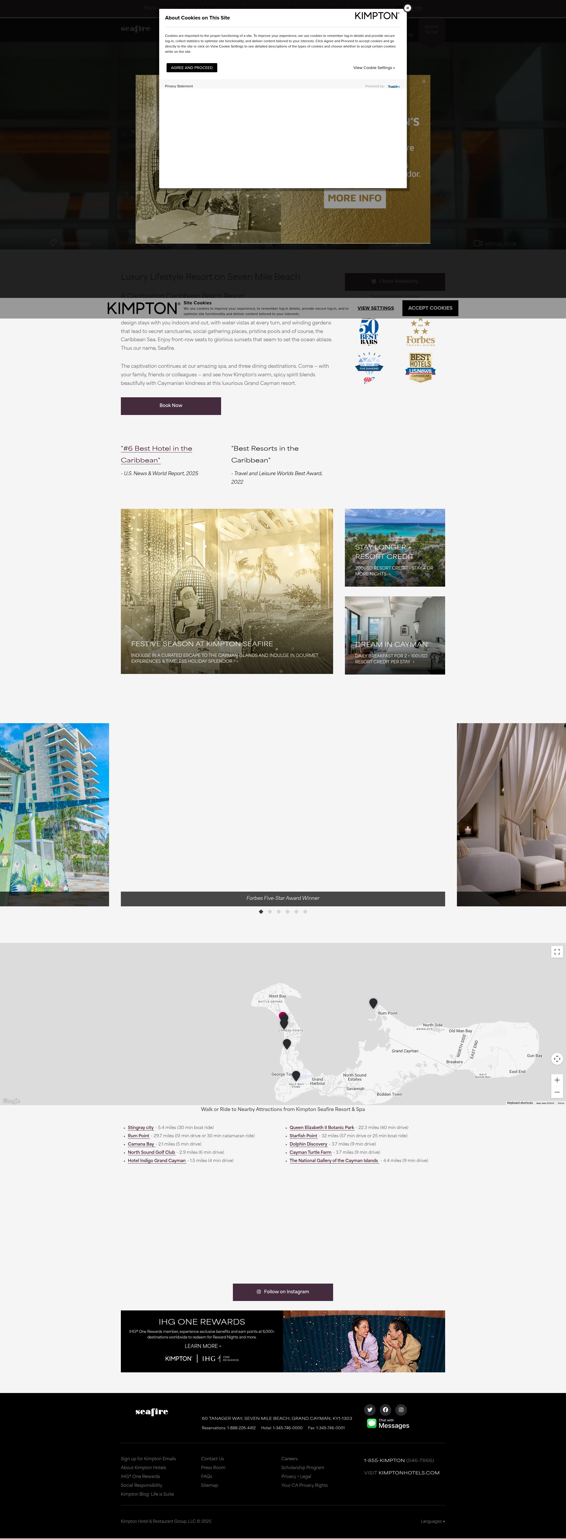 Screenshot of seafireresortandspa.com