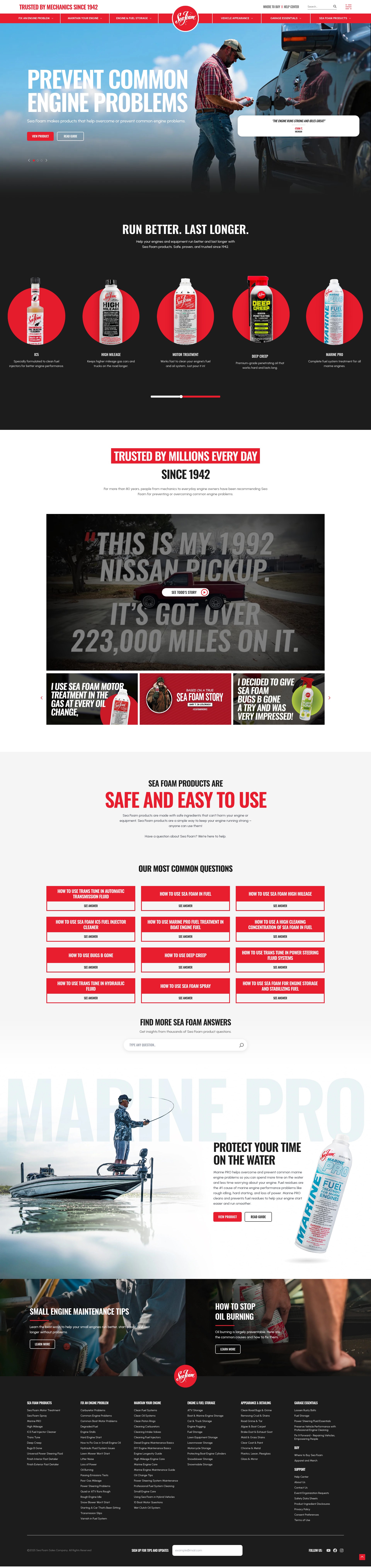 Screenshot of seafoamworks.com