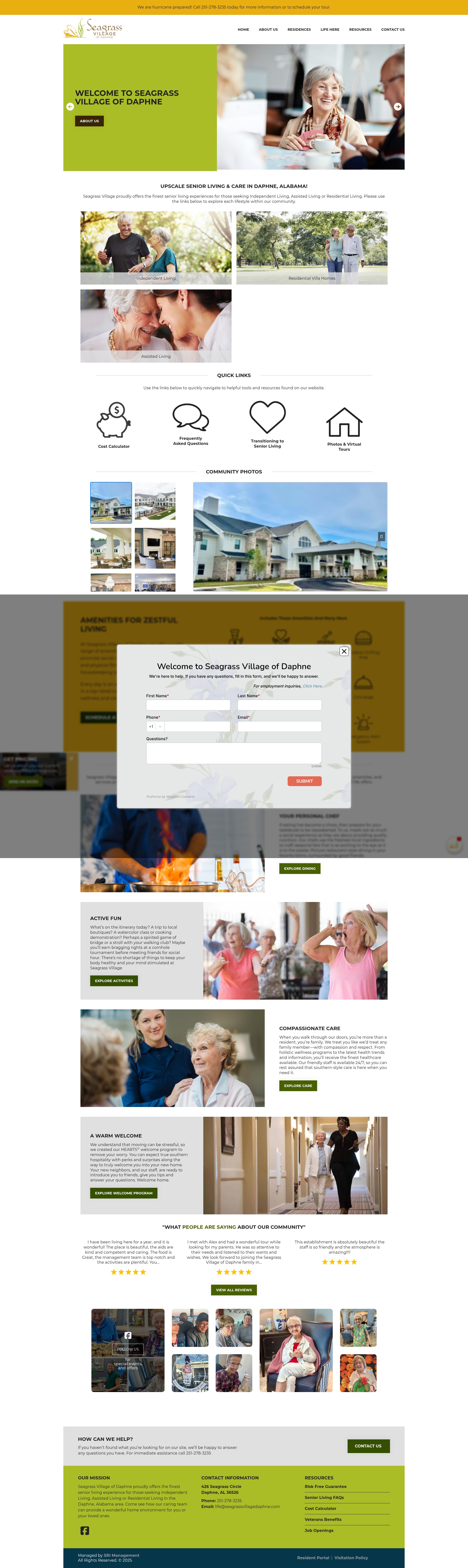 Screenshot of seagrassvillagedaphne.com
