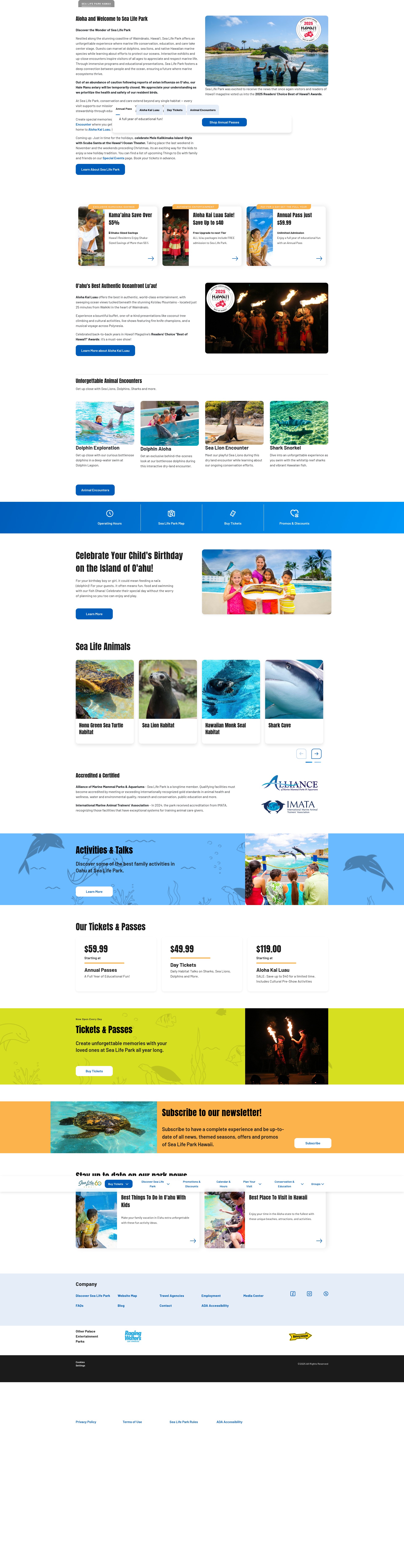 Screenshot of sealifeparkhawaii.com