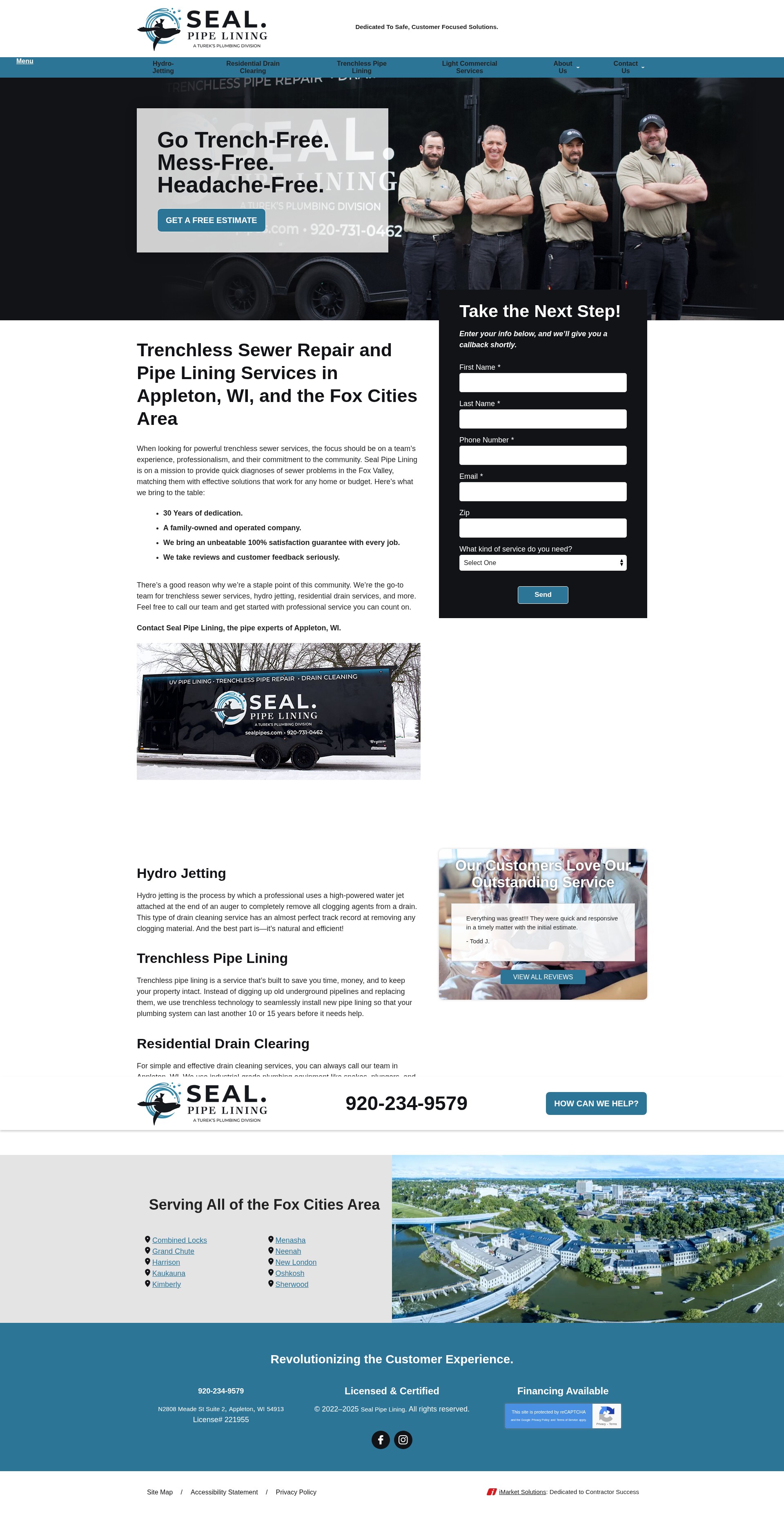 Screenshot of sealpipes.com