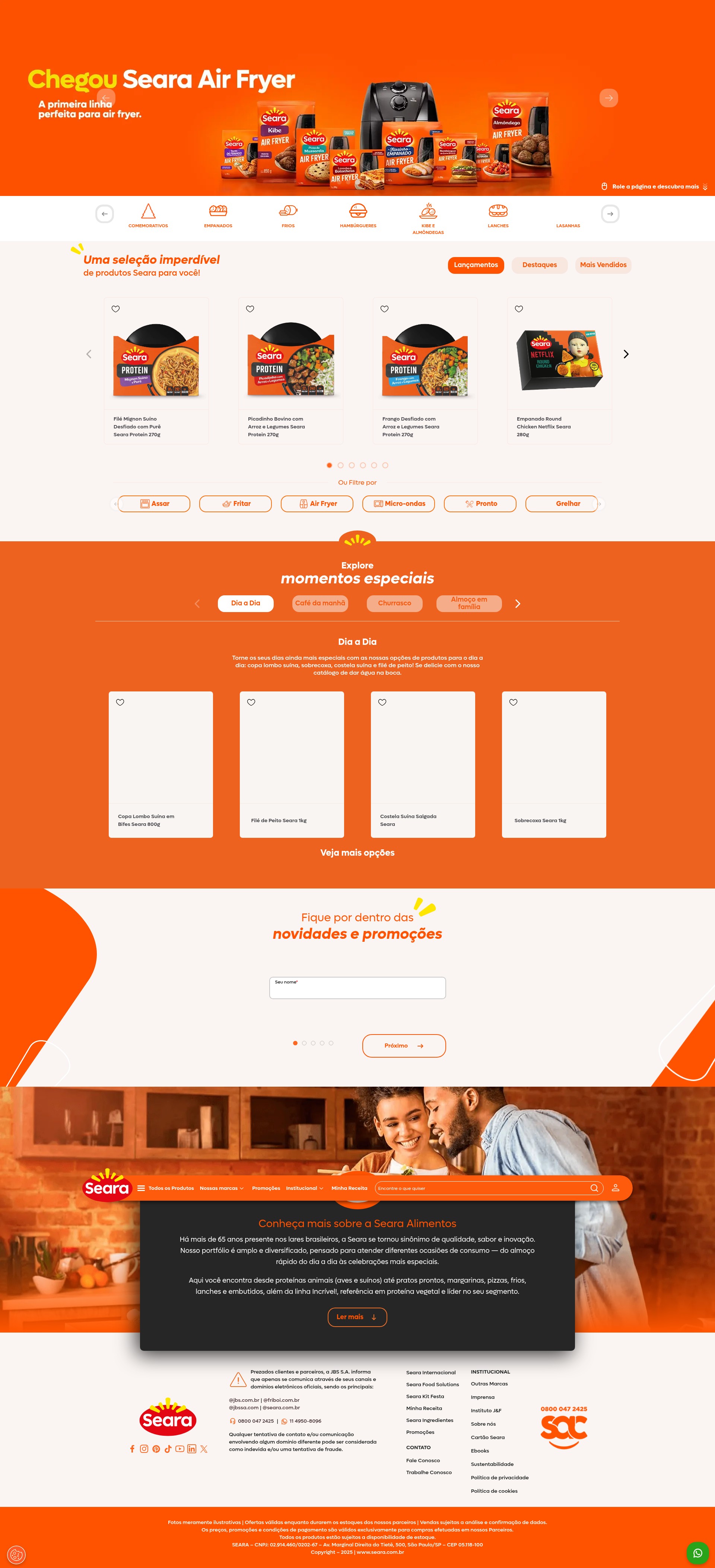Screenshot of seara.com.br