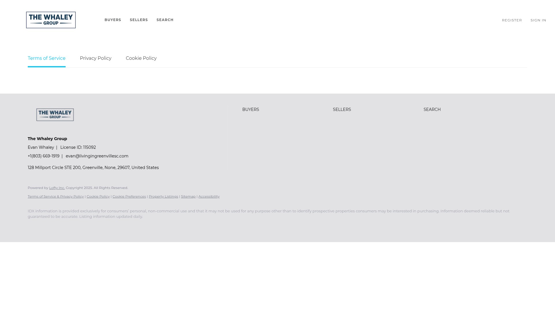 Screenshot of search.livingingreenvillesc.com