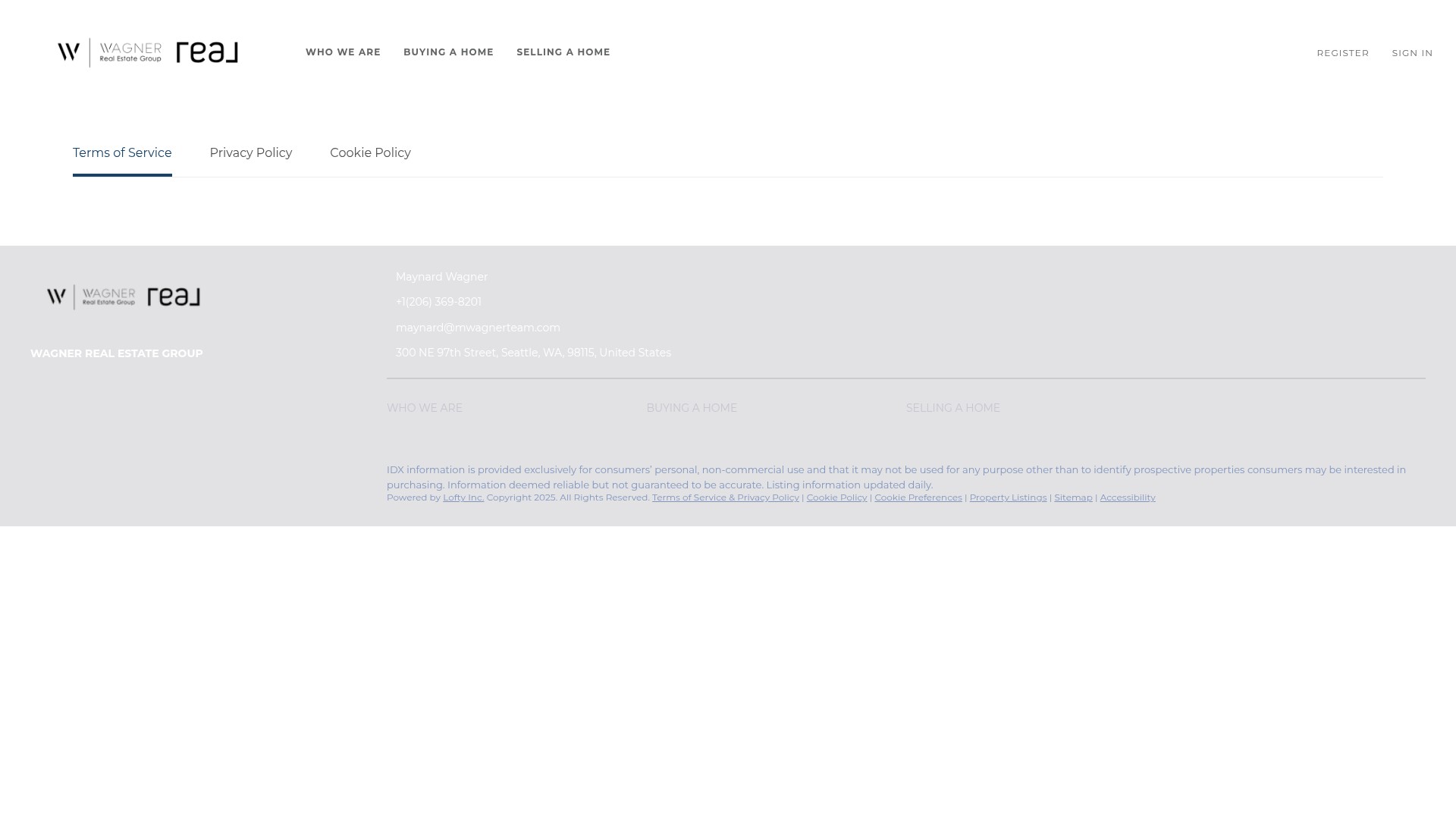 Screenshot of search.mwagnerhomes.com