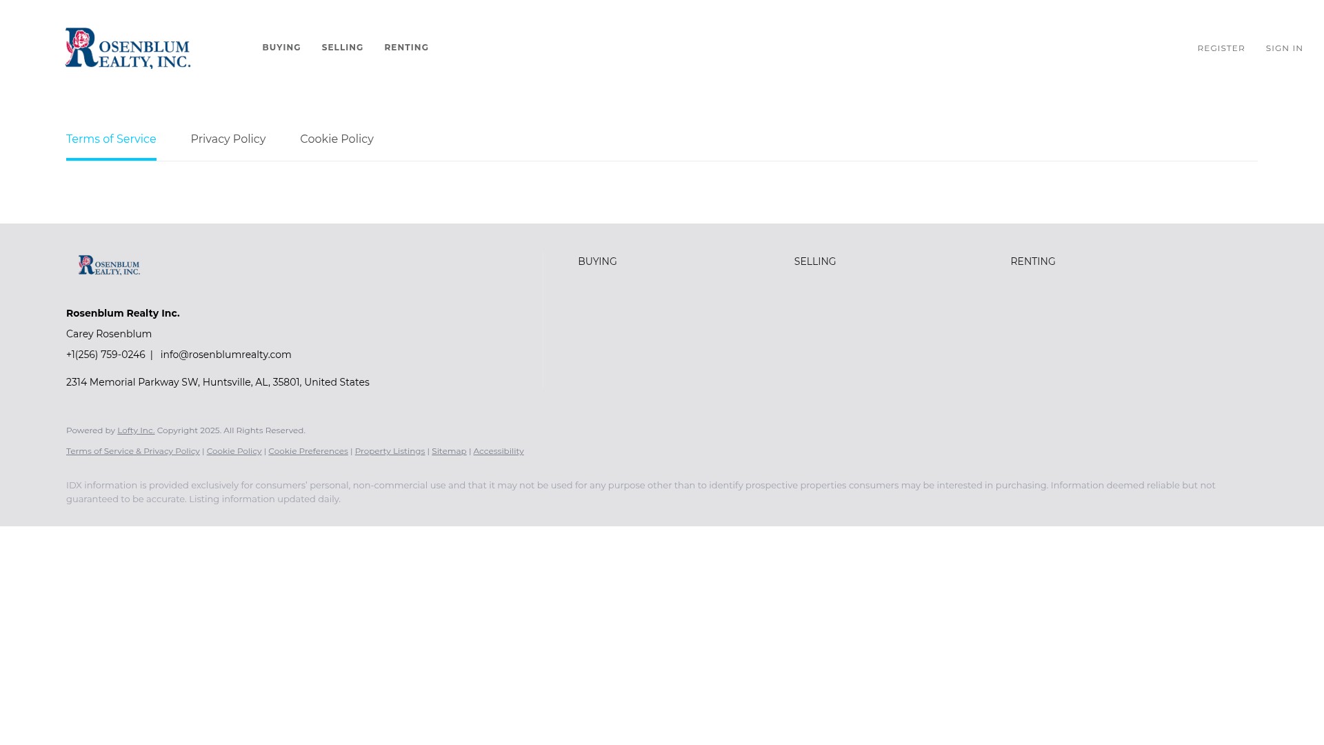 Screenshot of search.rosenblumrealty.com