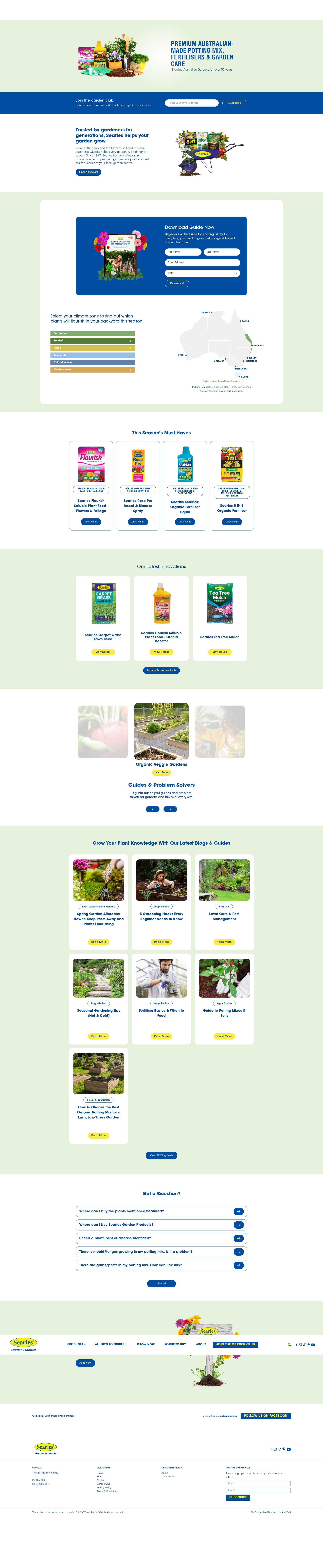 Screenshot of searlesgardening.com.au
