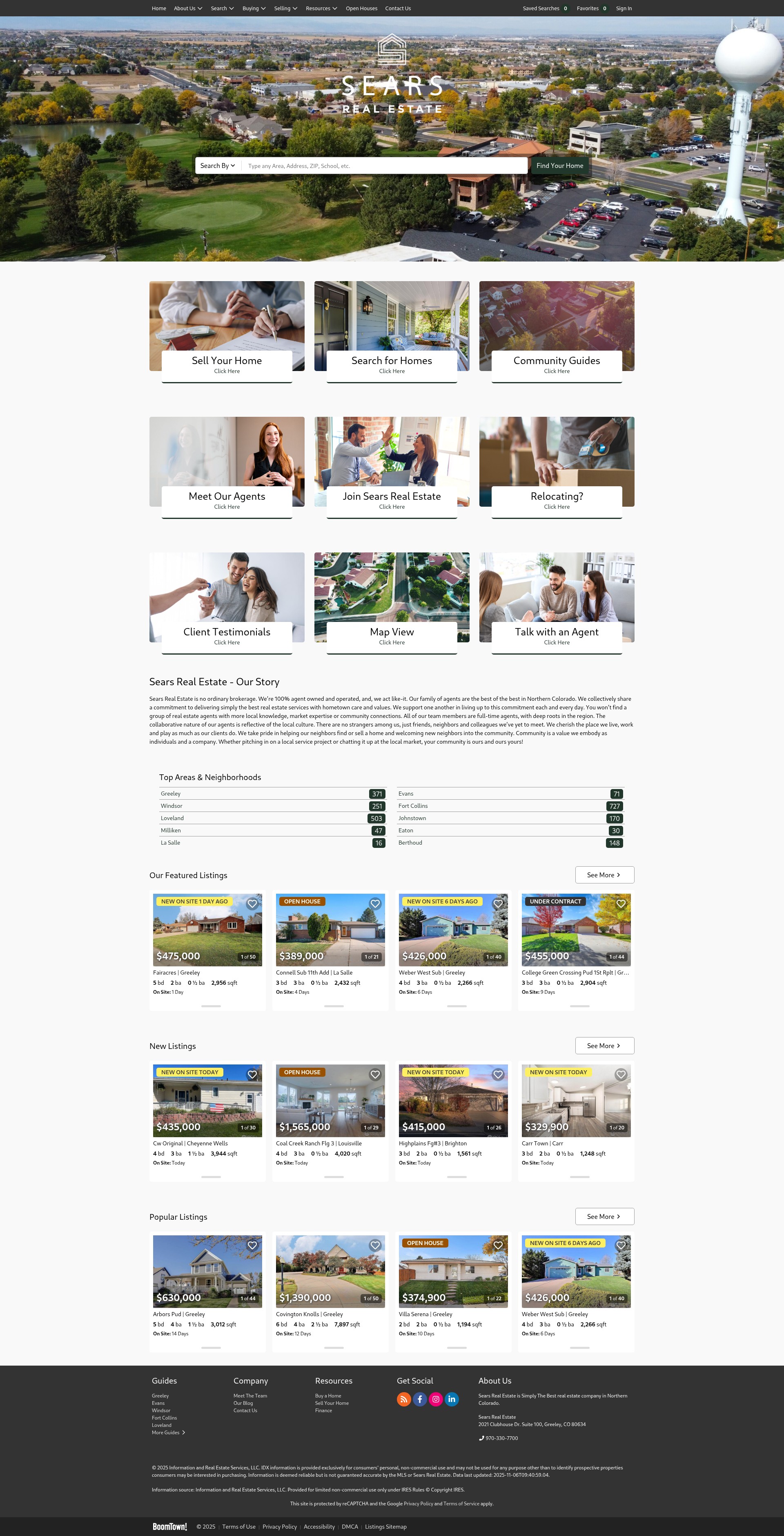 Screenshot of searsrealestate.com