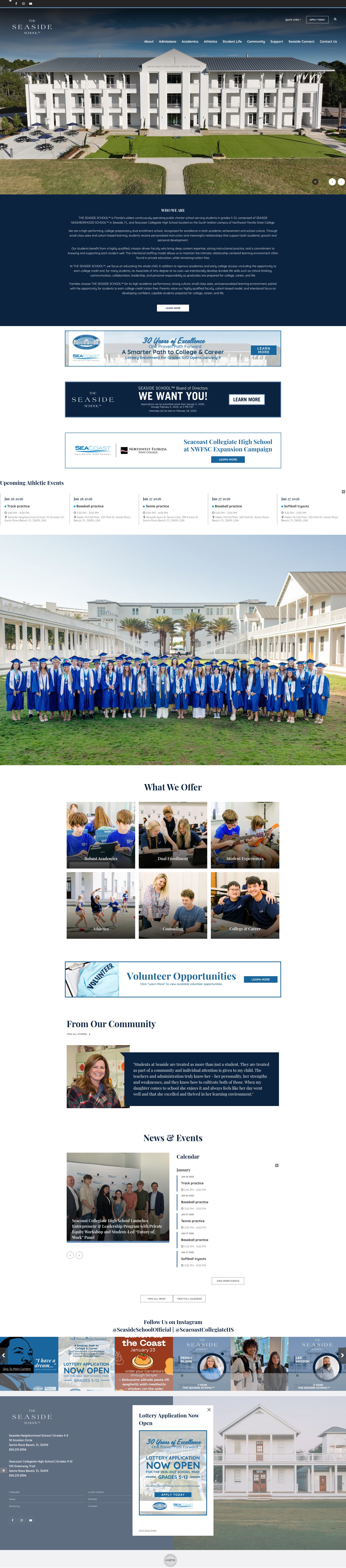 Screenshot of seasideschools.net