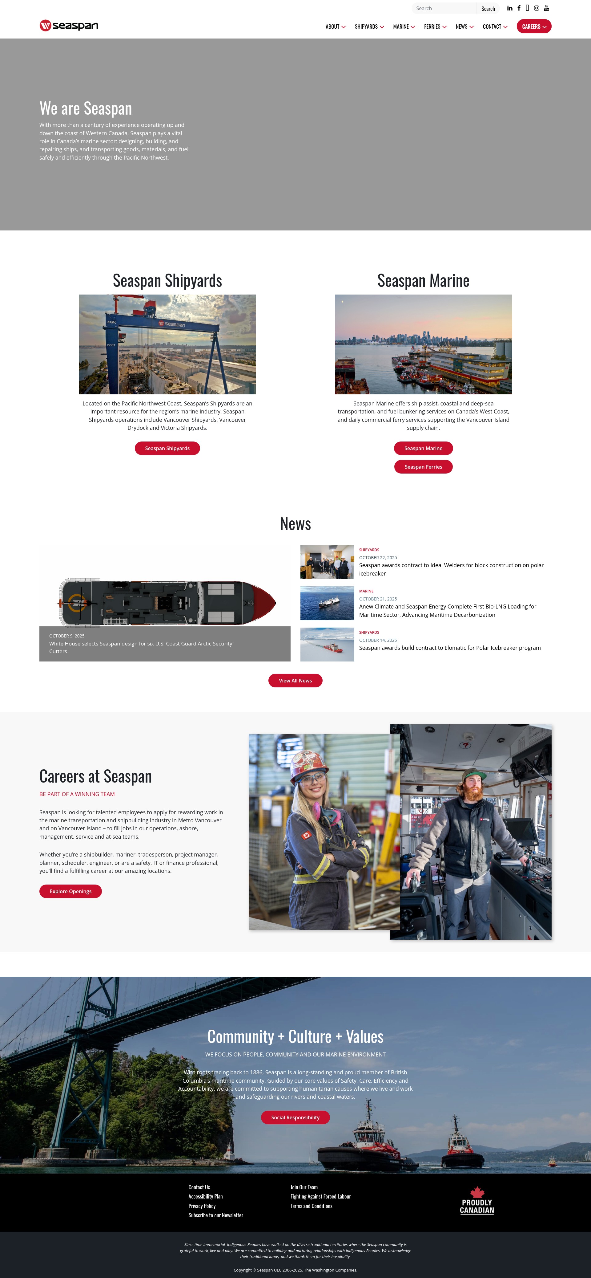 Screenshot of seaspan.com