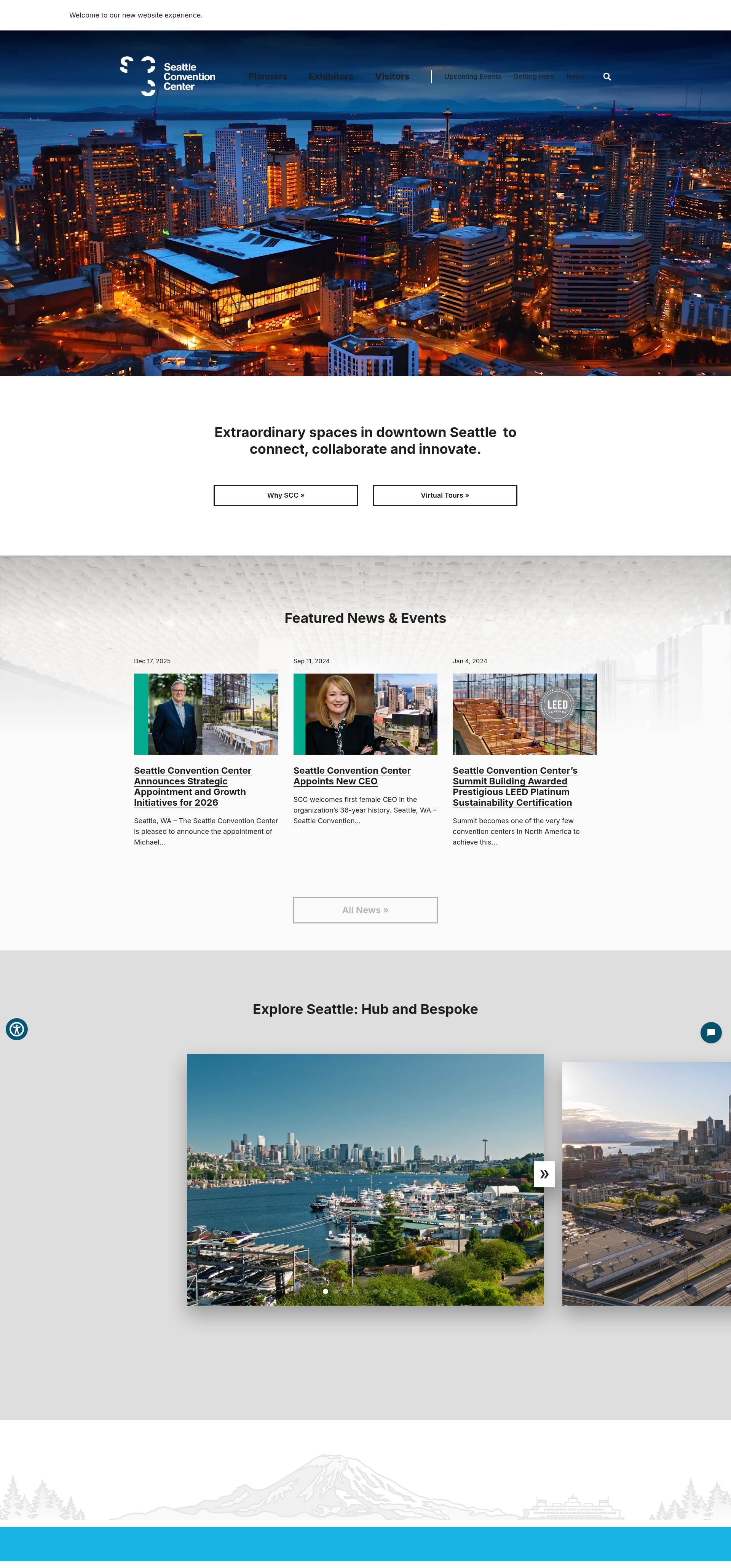 Screenshot of seattleconventioncenter.com