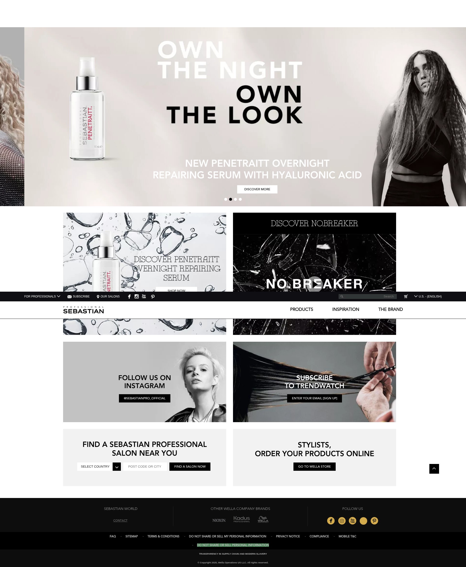 Screenshot of sebastianprofessional.com