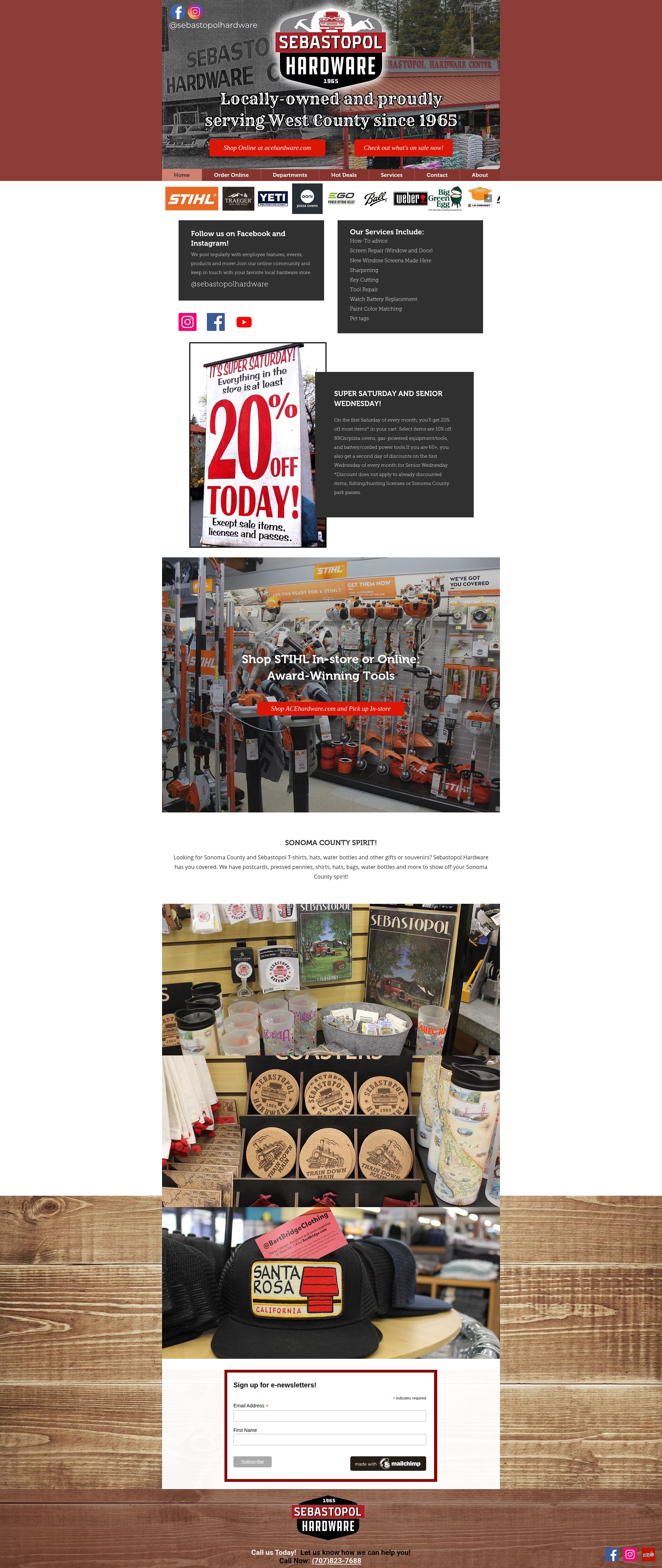 Screenshot of sebastopolhardware.com