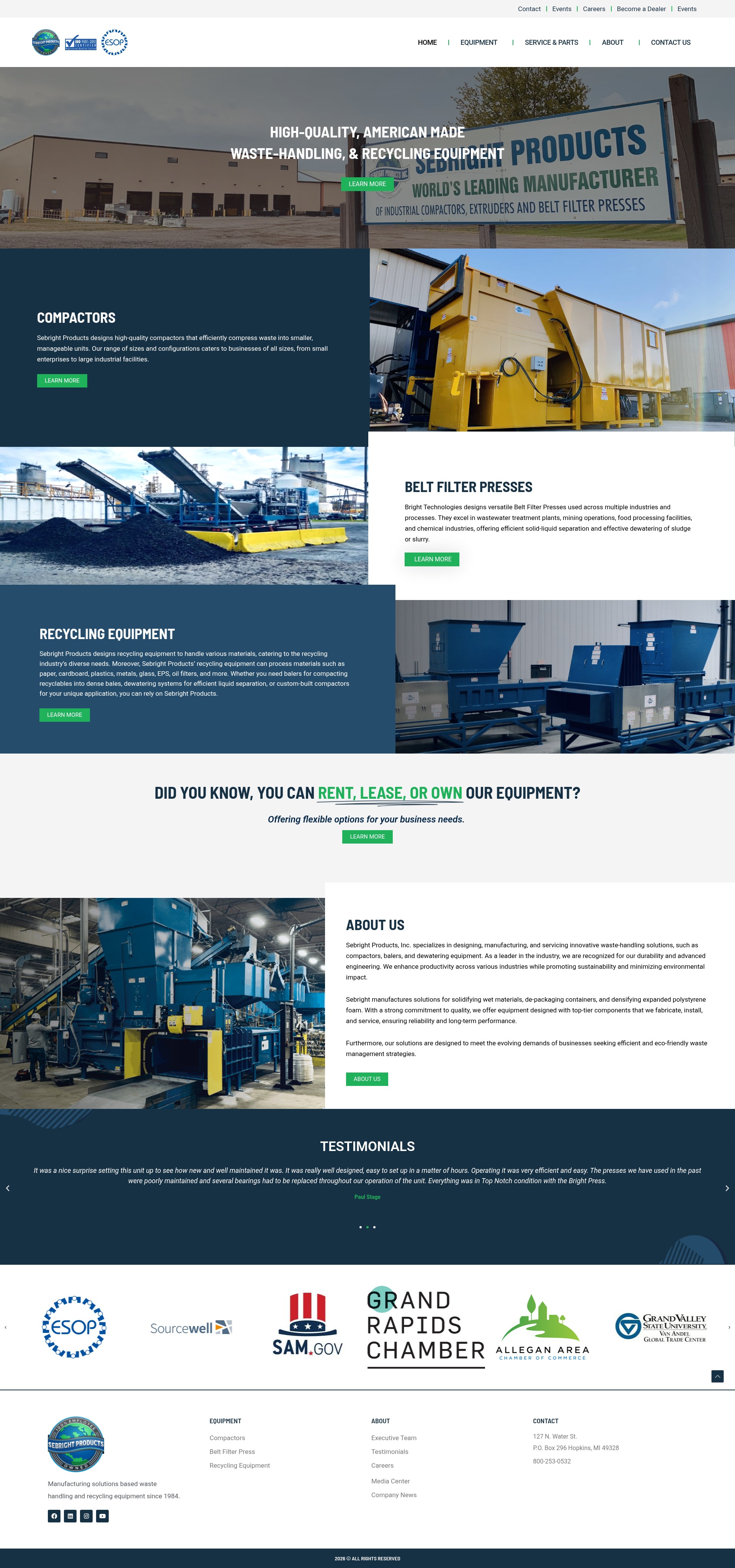Screenshot of sebrightproducts.com