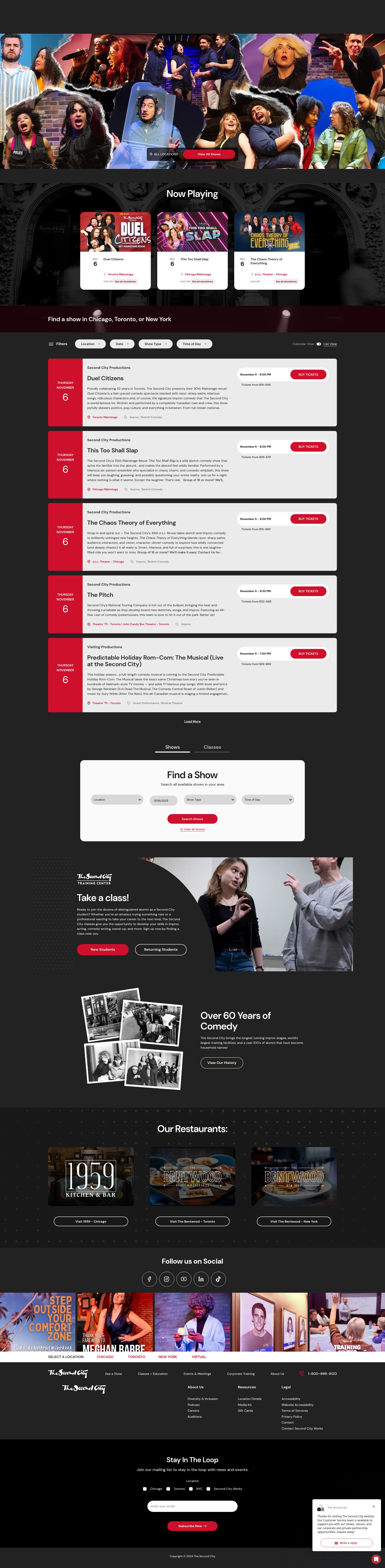 Screenshot of secondcity.com