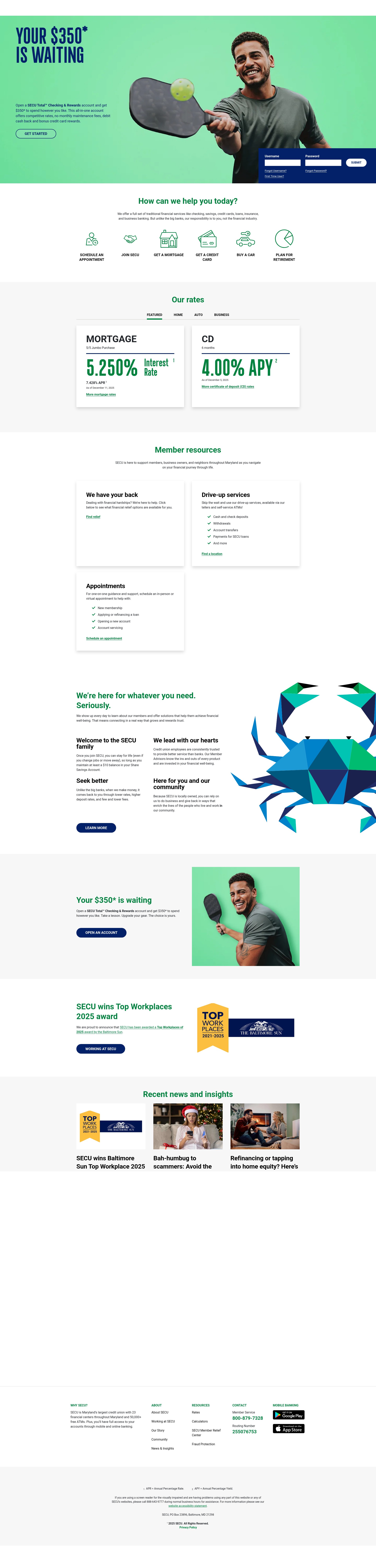 Screenshot of secumd.org