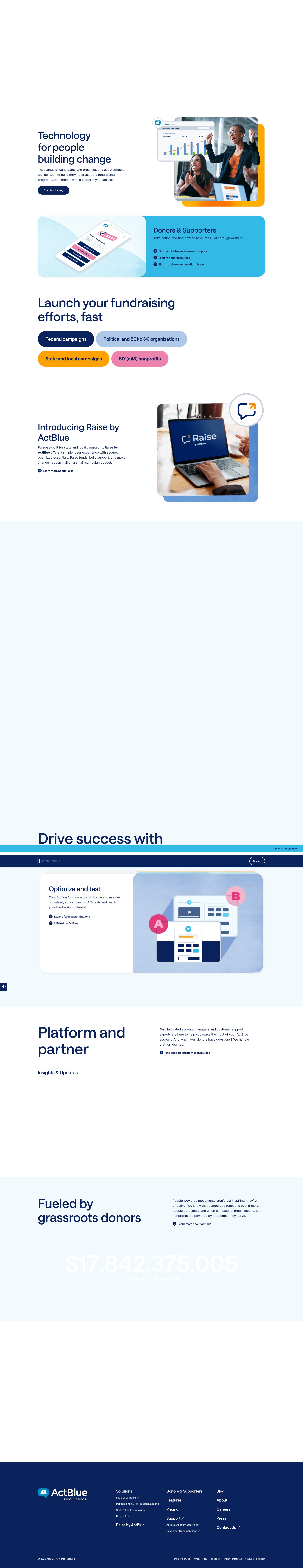 Screenshot of secure.actblue.com