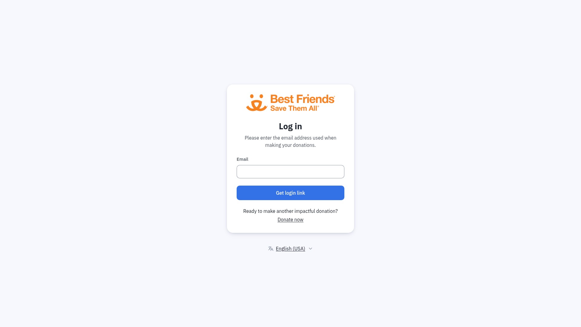 Screenshot of secure.bestfriends.org