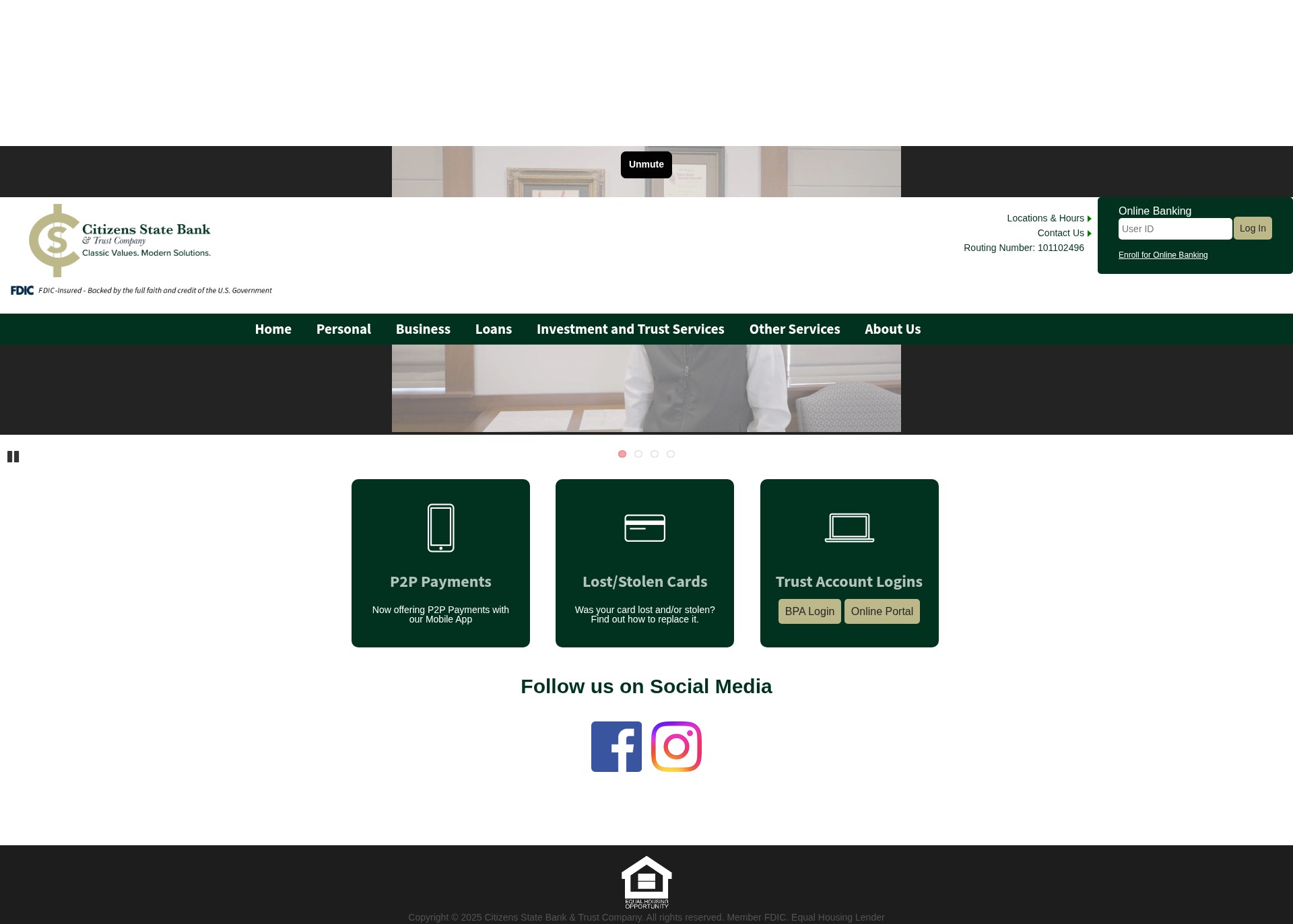 Screenshot of secure.csbanc.com