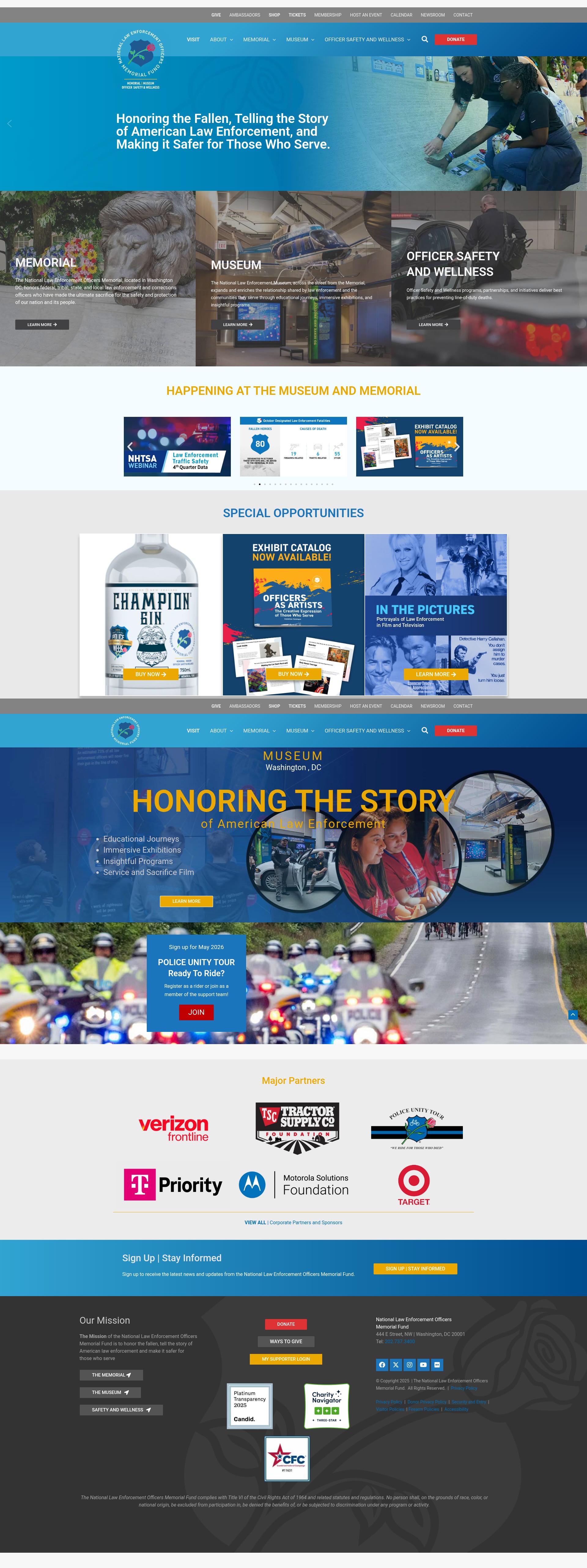 Screenshot of secure.nleomf.org