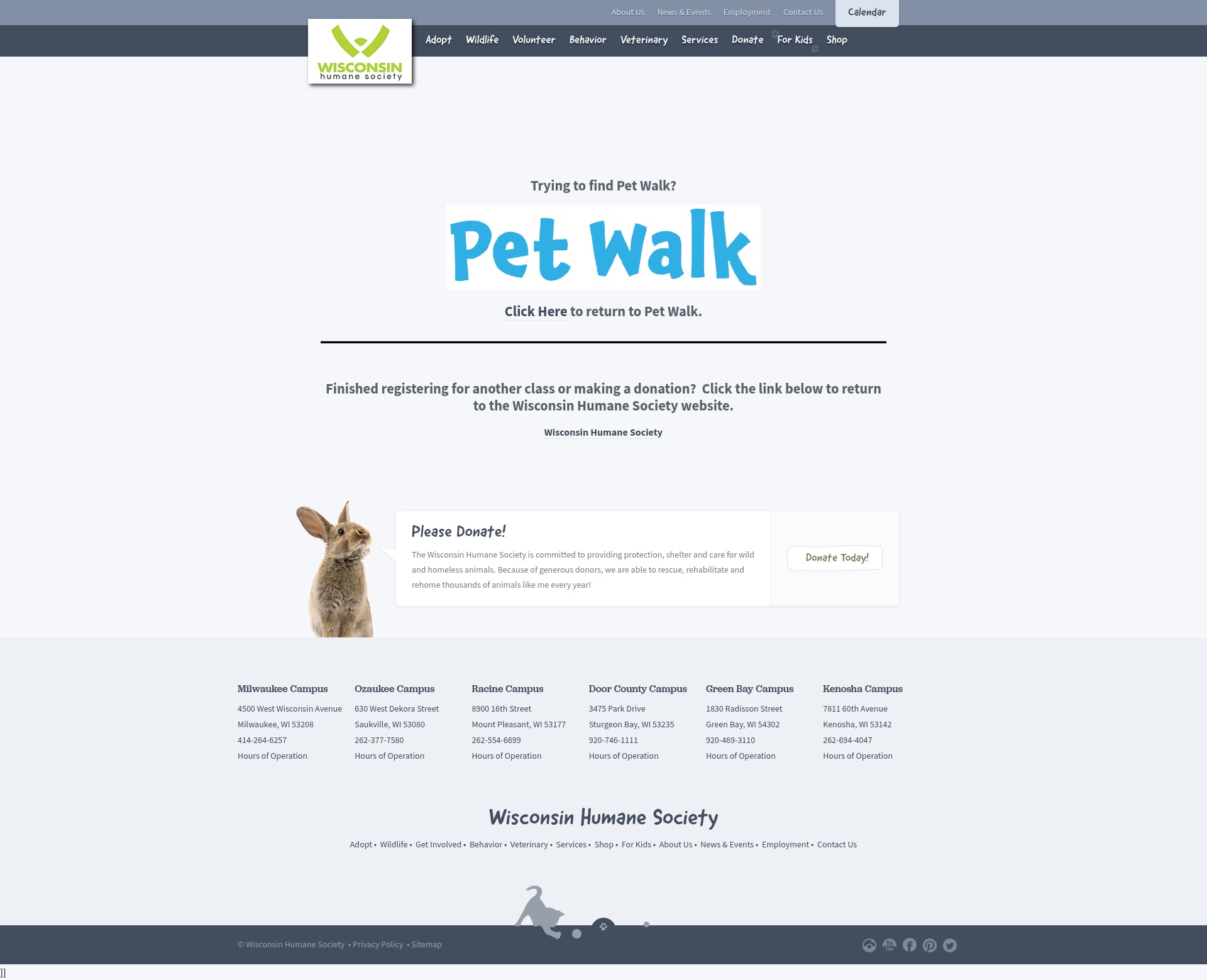 Screenshot of secure.wihumane.org