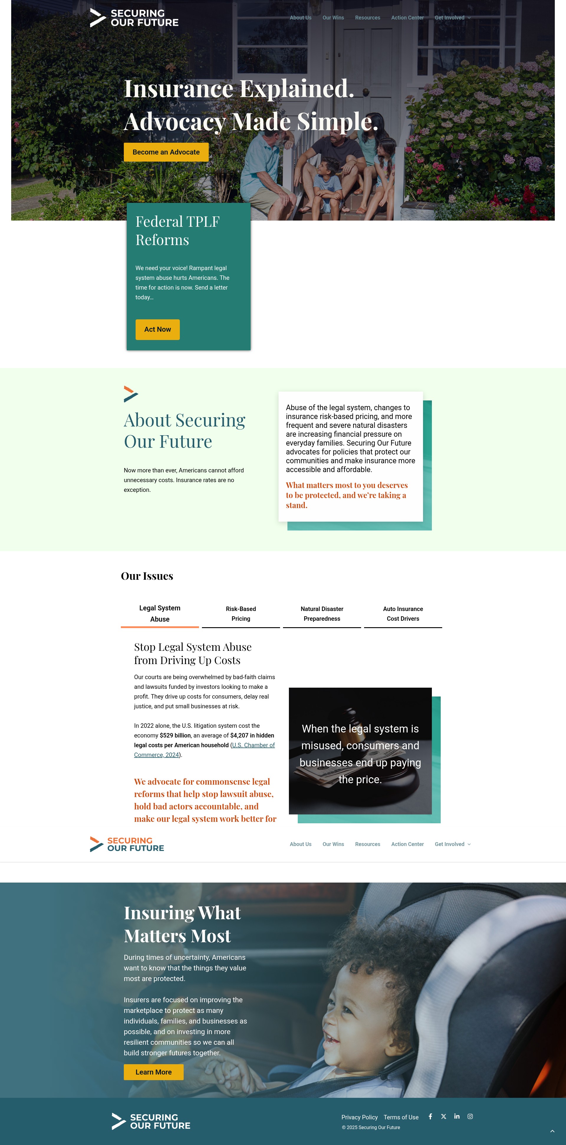 Screenshot of securingourfuture.com