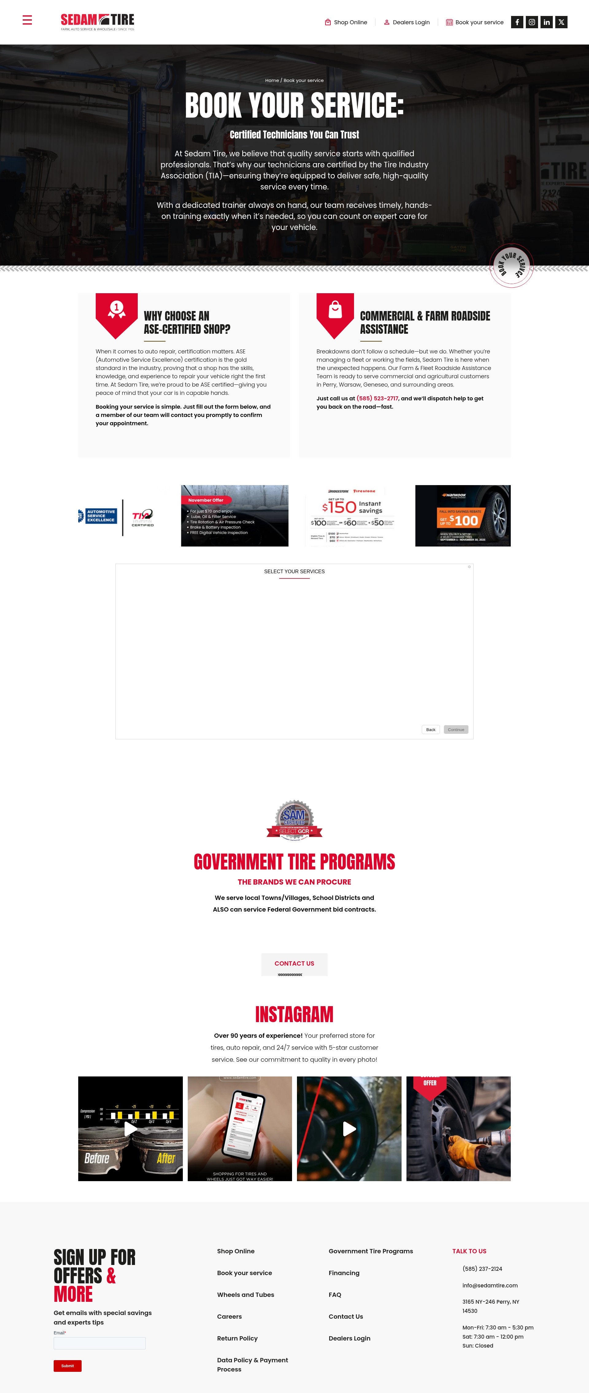 Screenshot of sedamtire.com
