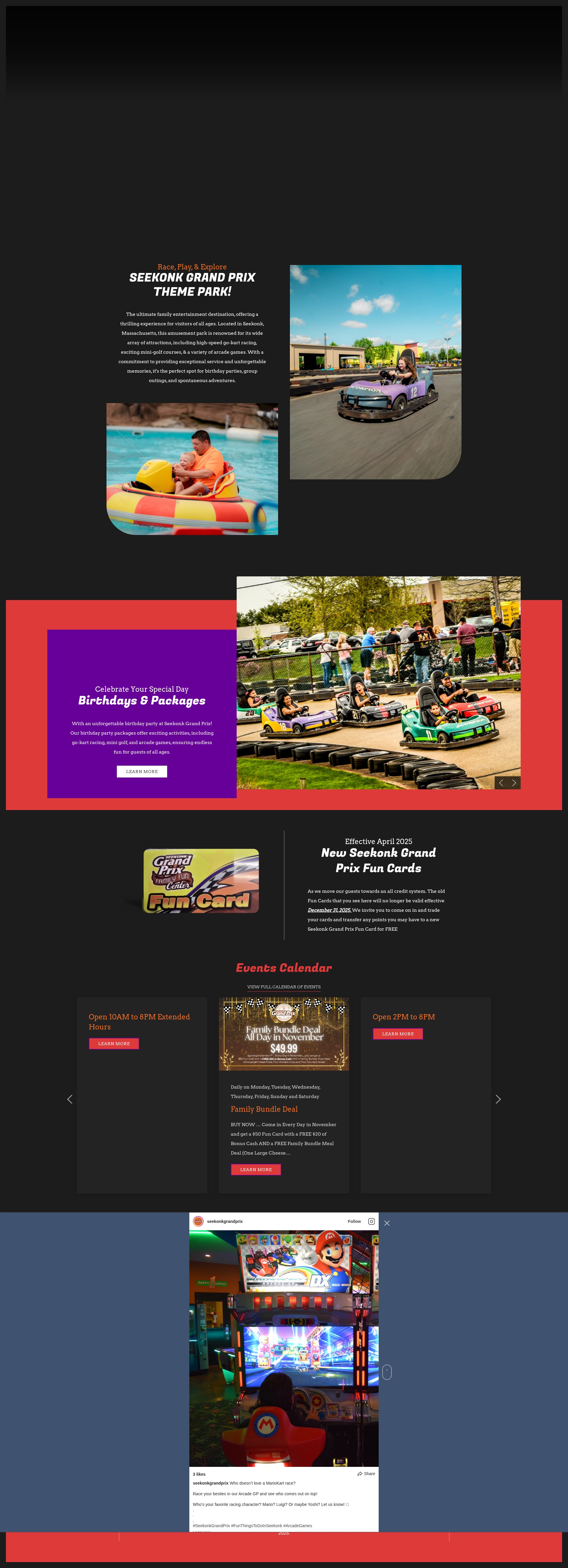 Screenshot of seekonkgrandprix.com
