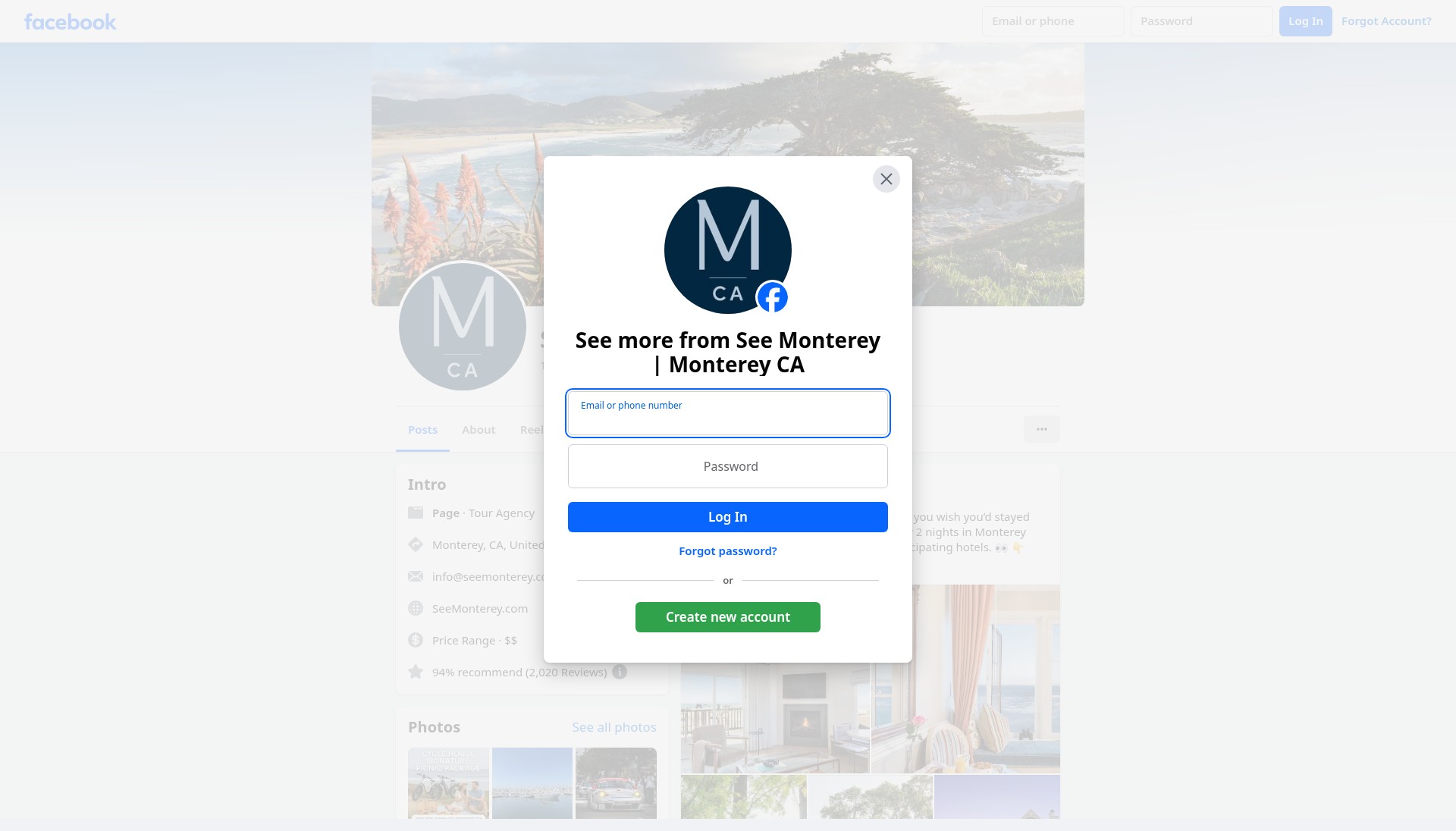 Screenshot of seemonterey.com