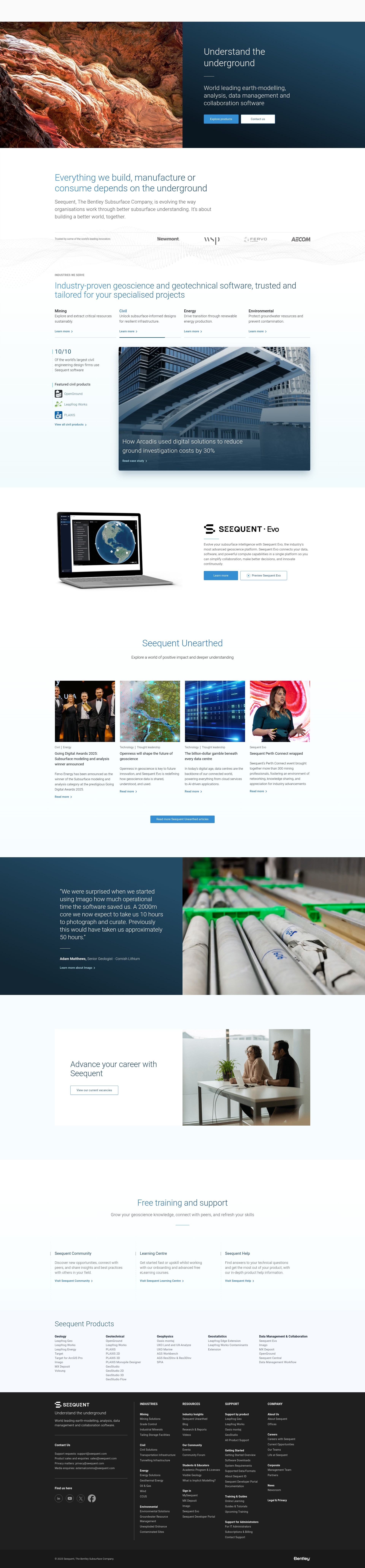 Screenshot of seequent.com