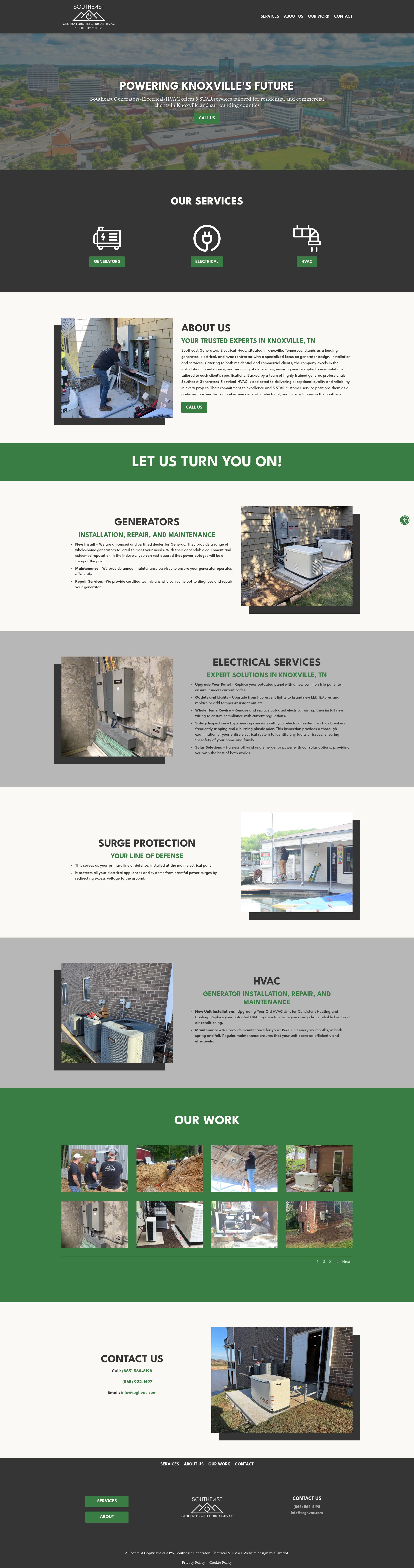 Screenshot of seghvac.com