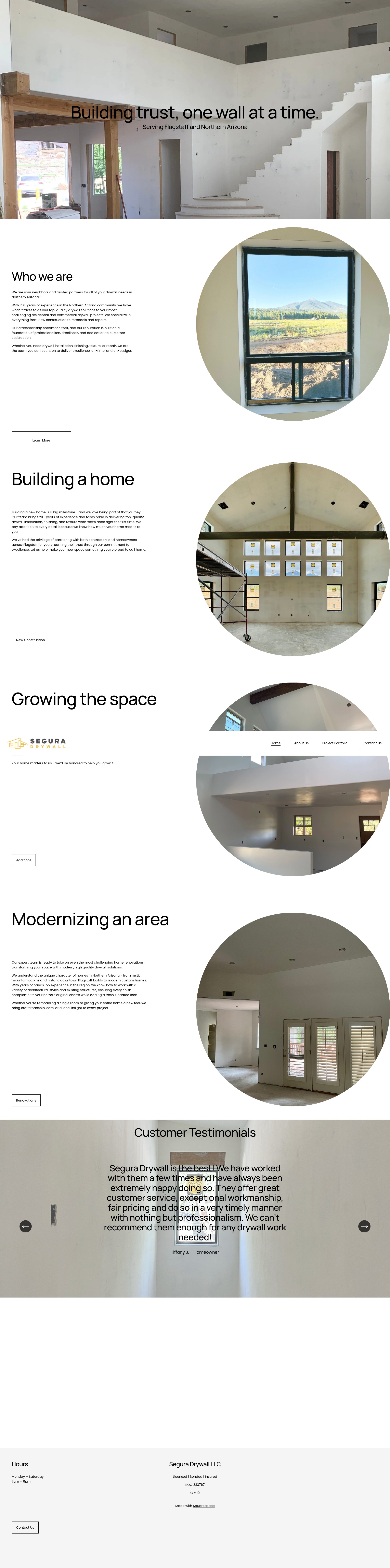 Screenshot of segura-drywall.com