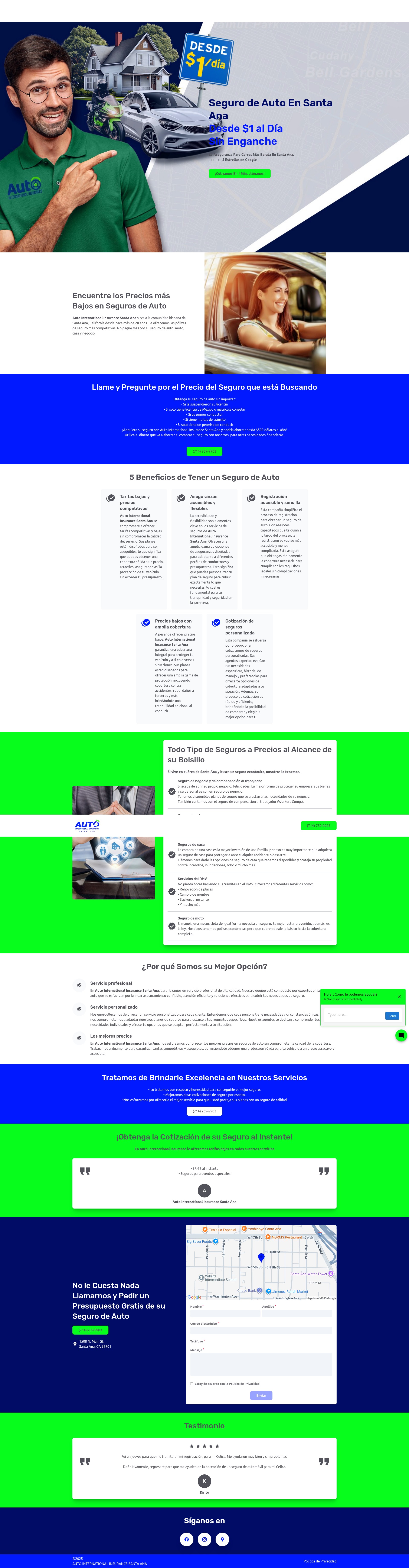 Screenshot of segurosdeautoensantaana.com