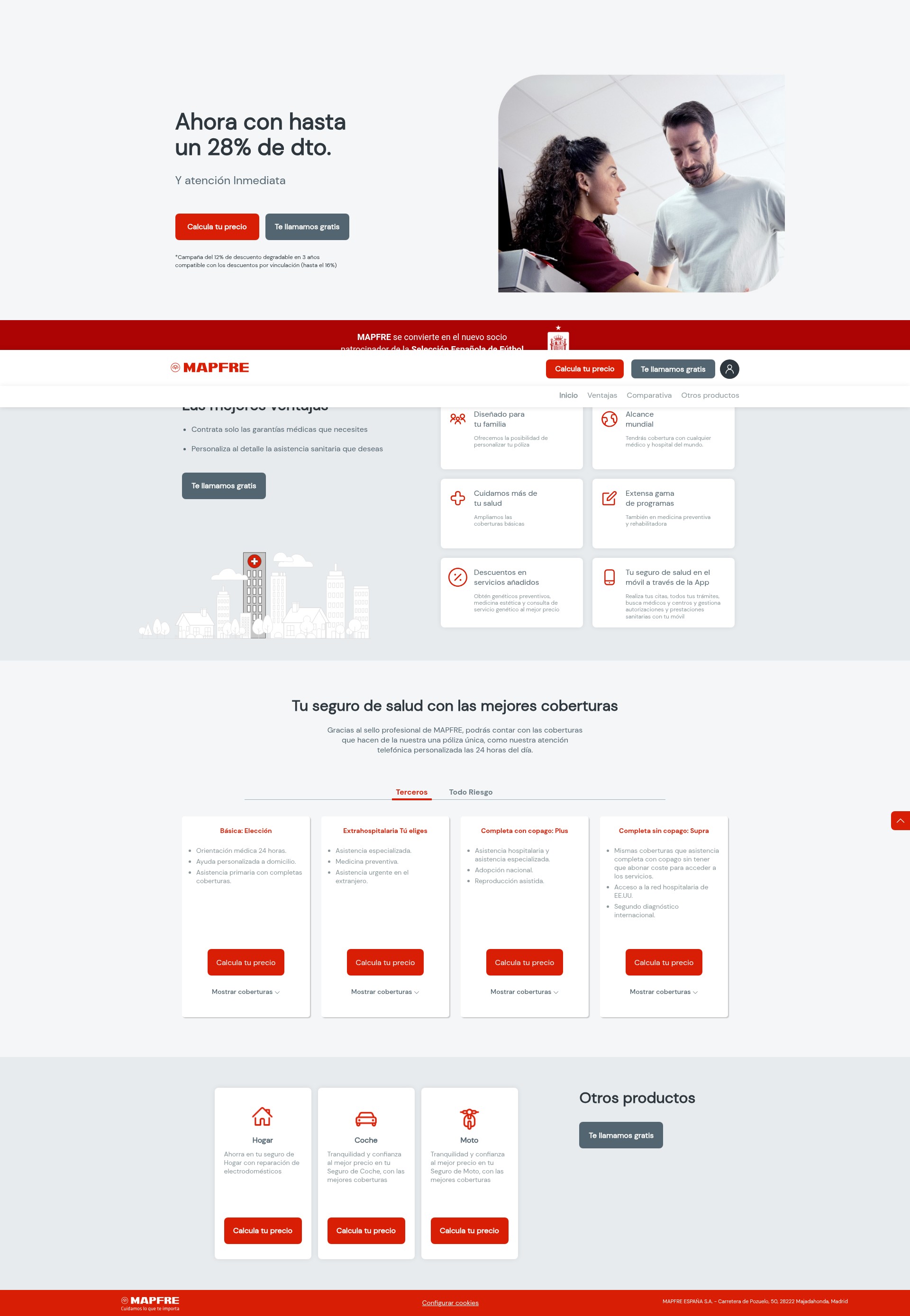 Screenshot of segurosdesalud.mapfre.es