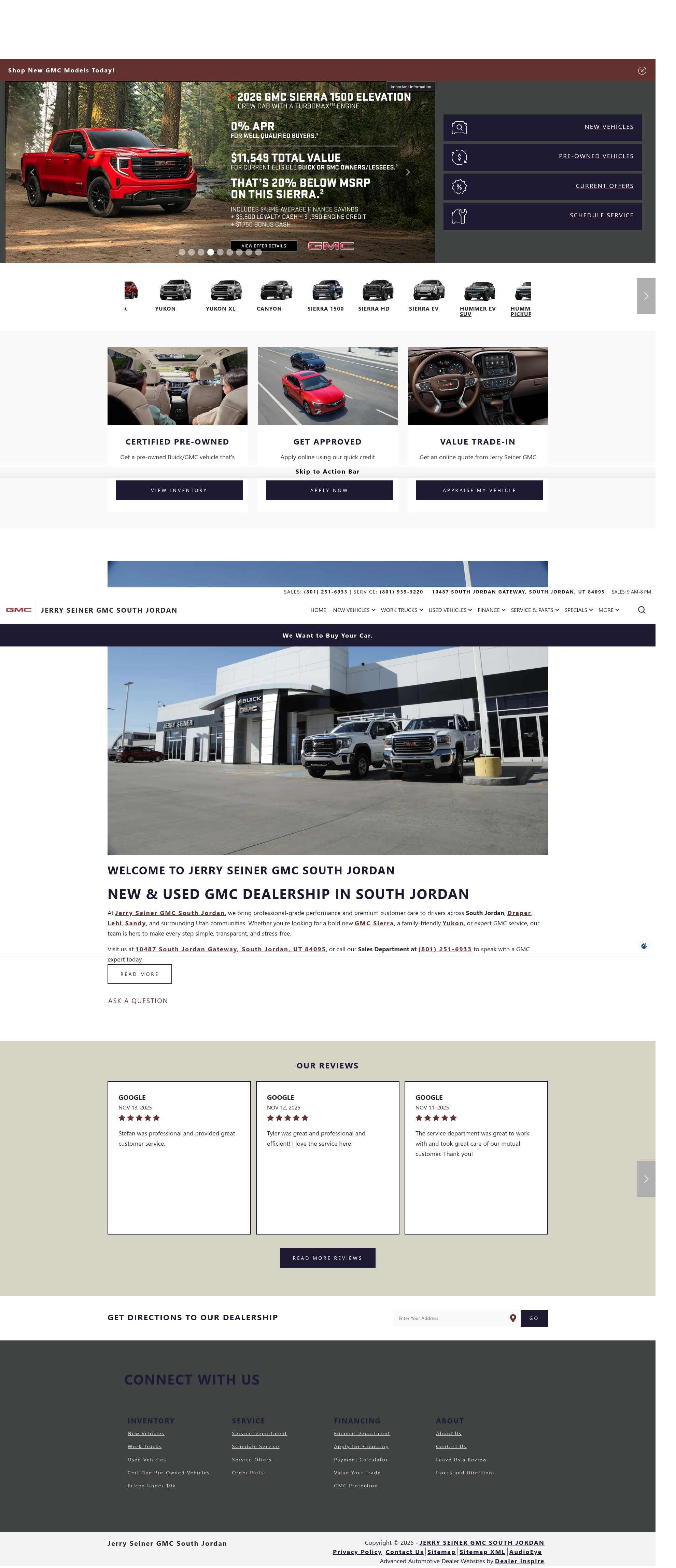 Screenshot of seinersouthjordan.com