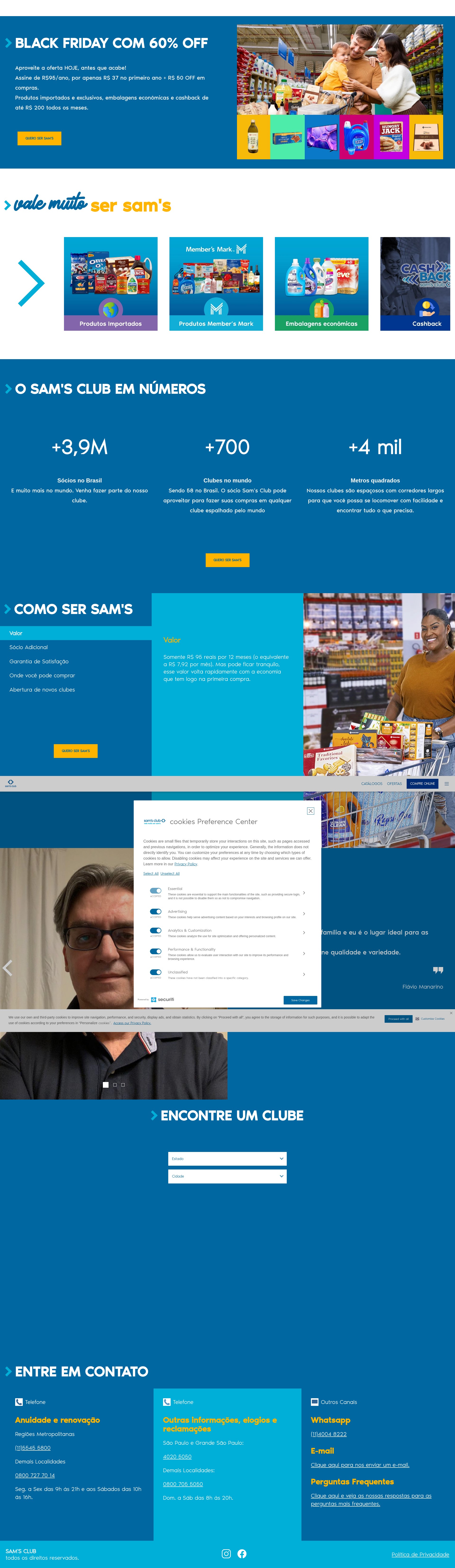 Screenshot of sejasocio.samsclub.com.br