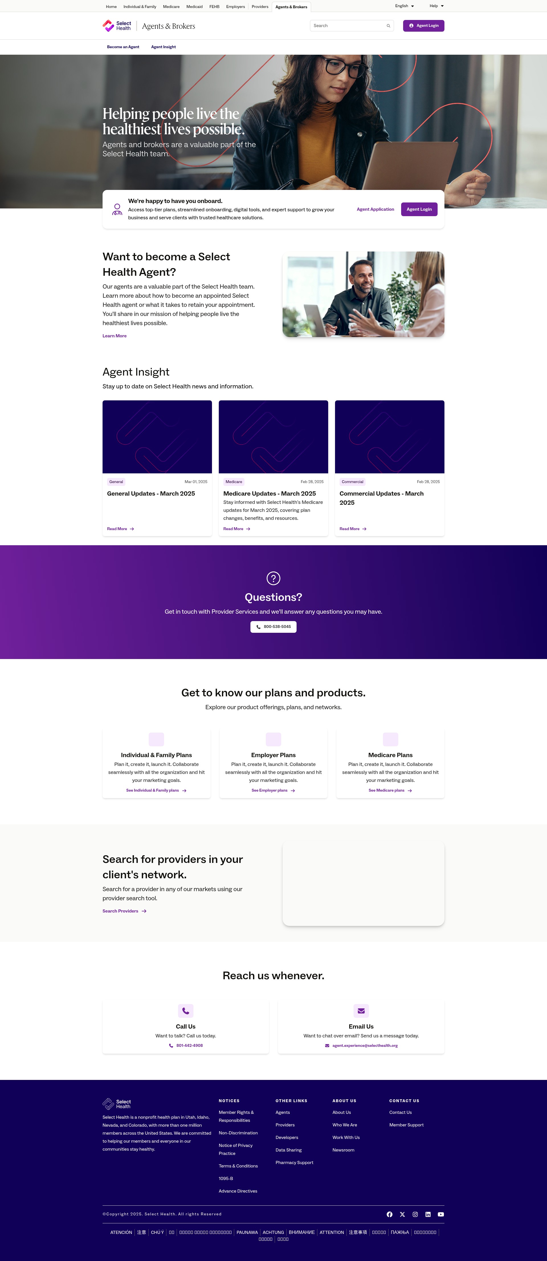 Screenshot of selecthealth.org