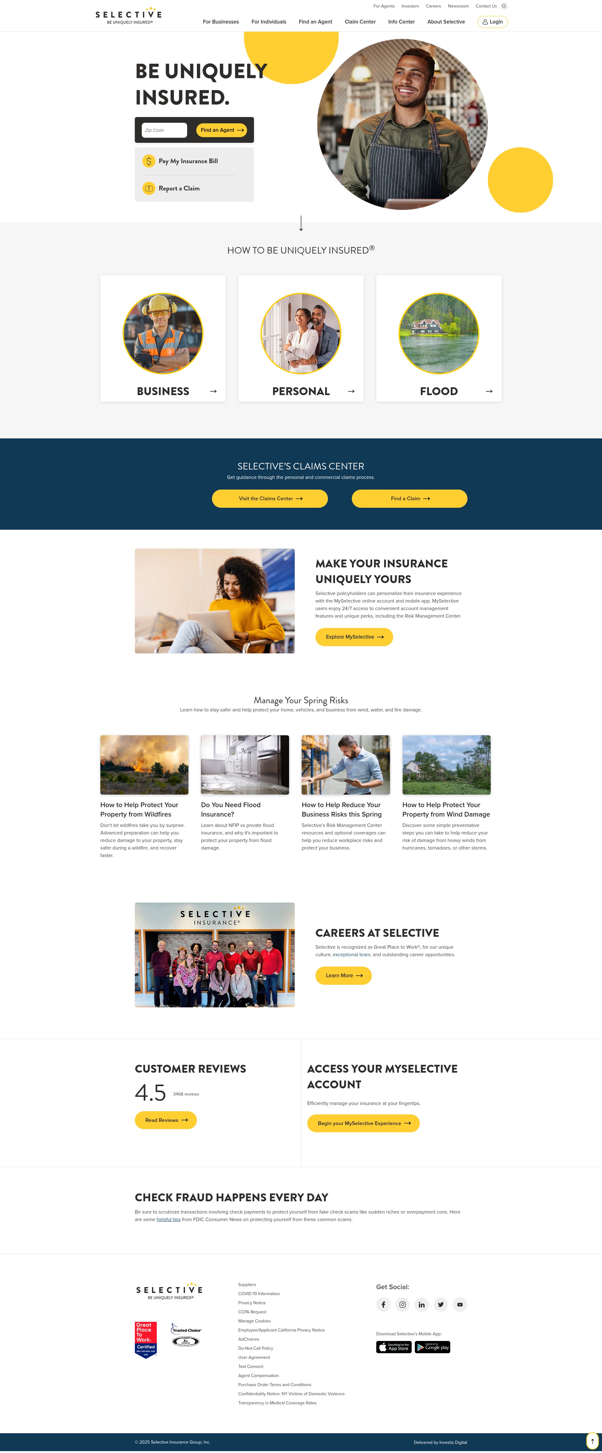 Screenshot of selective.com
