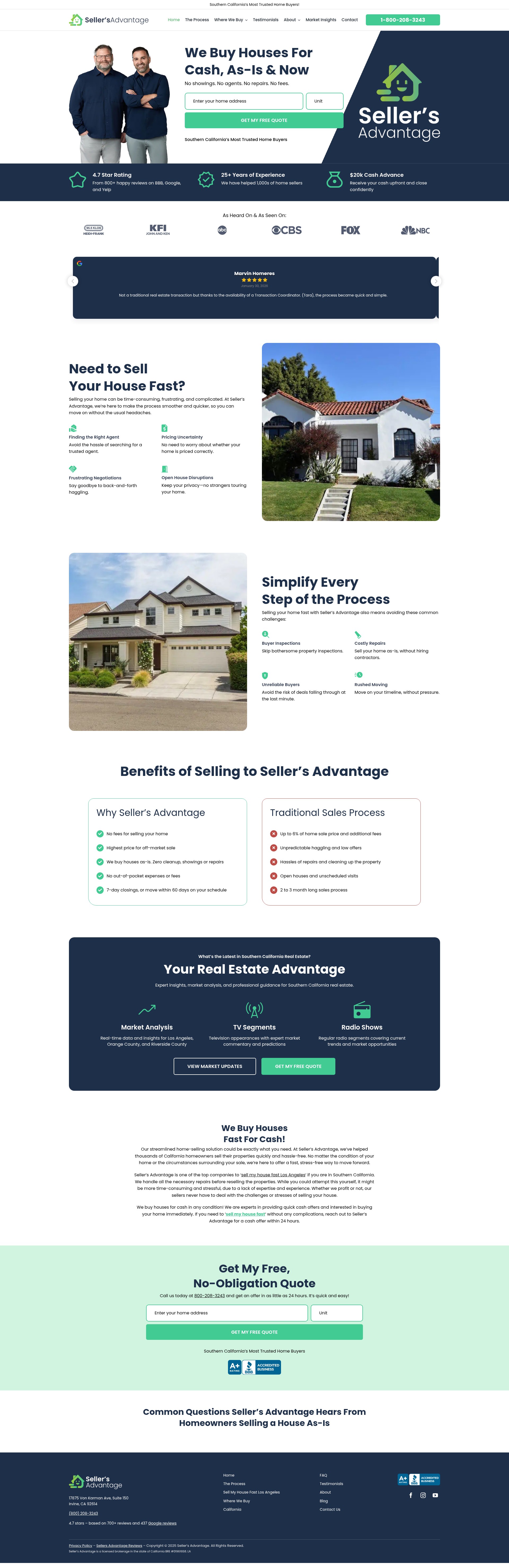 Screenshot of sellersadvantage.com