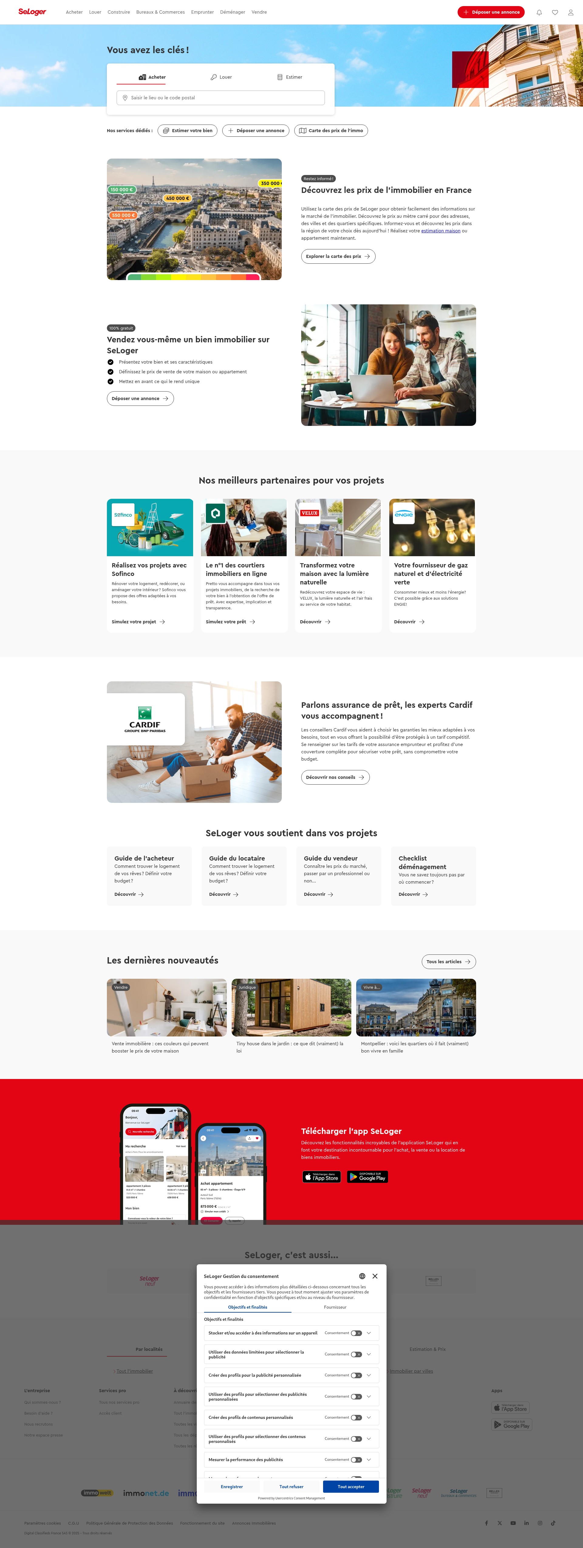 Screenshot of seloger.com