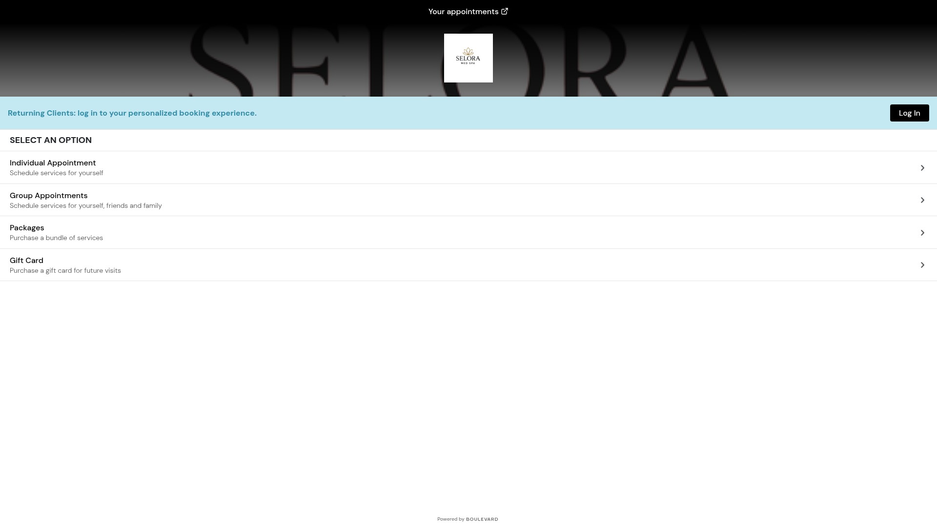 Screenshot of seloramedspa.com