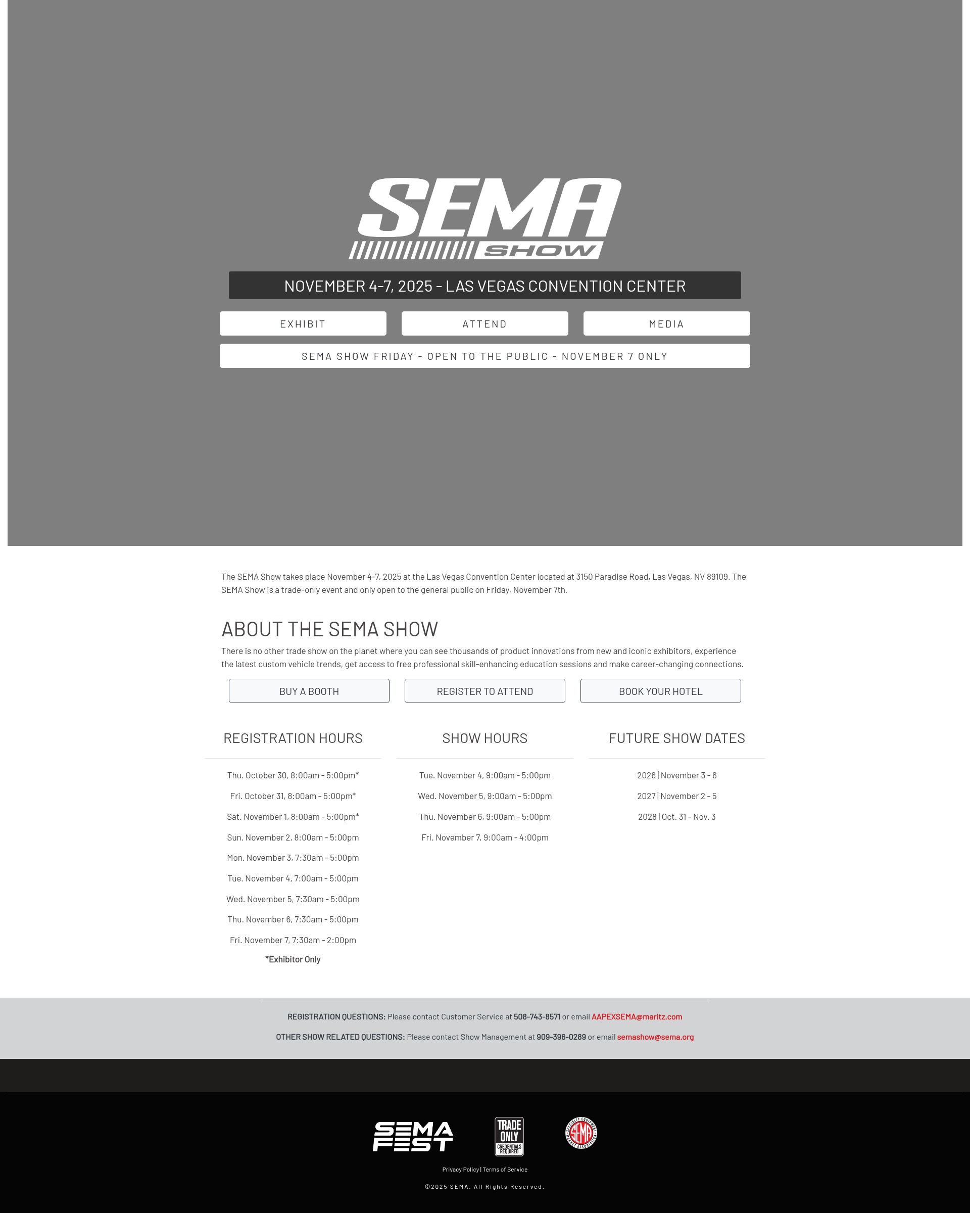 Screenshot of semashow.com
