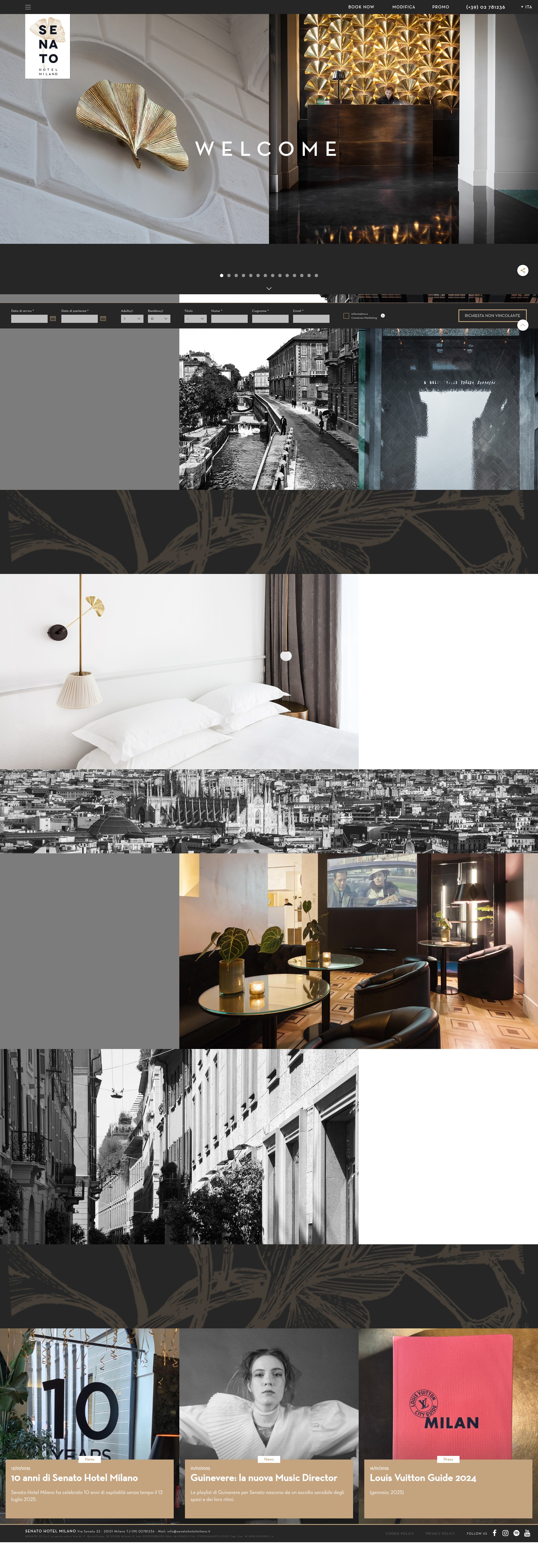 Screenshot of senatohotelmilano.it