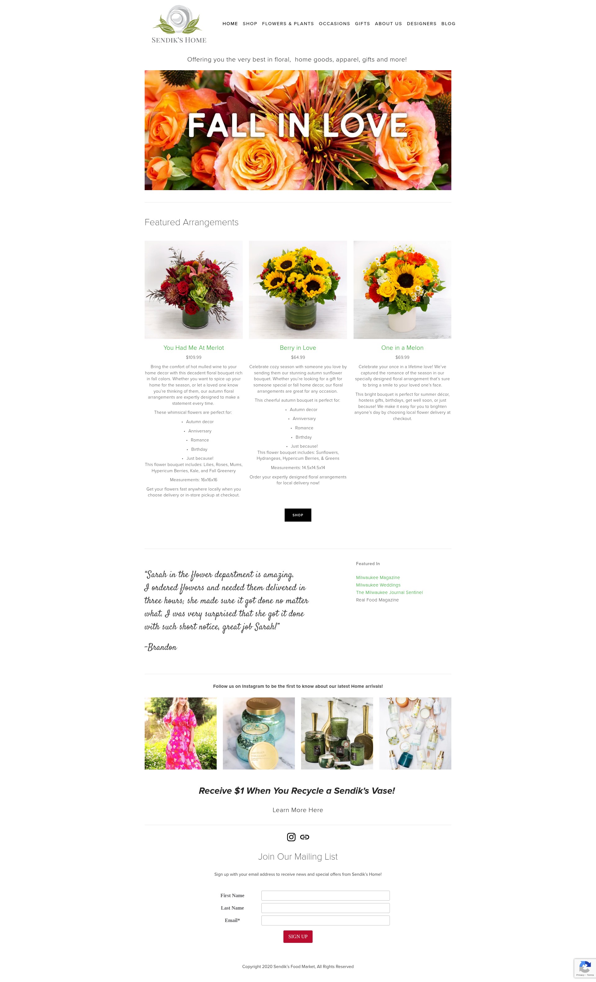 Screenshot of sendikshome.com