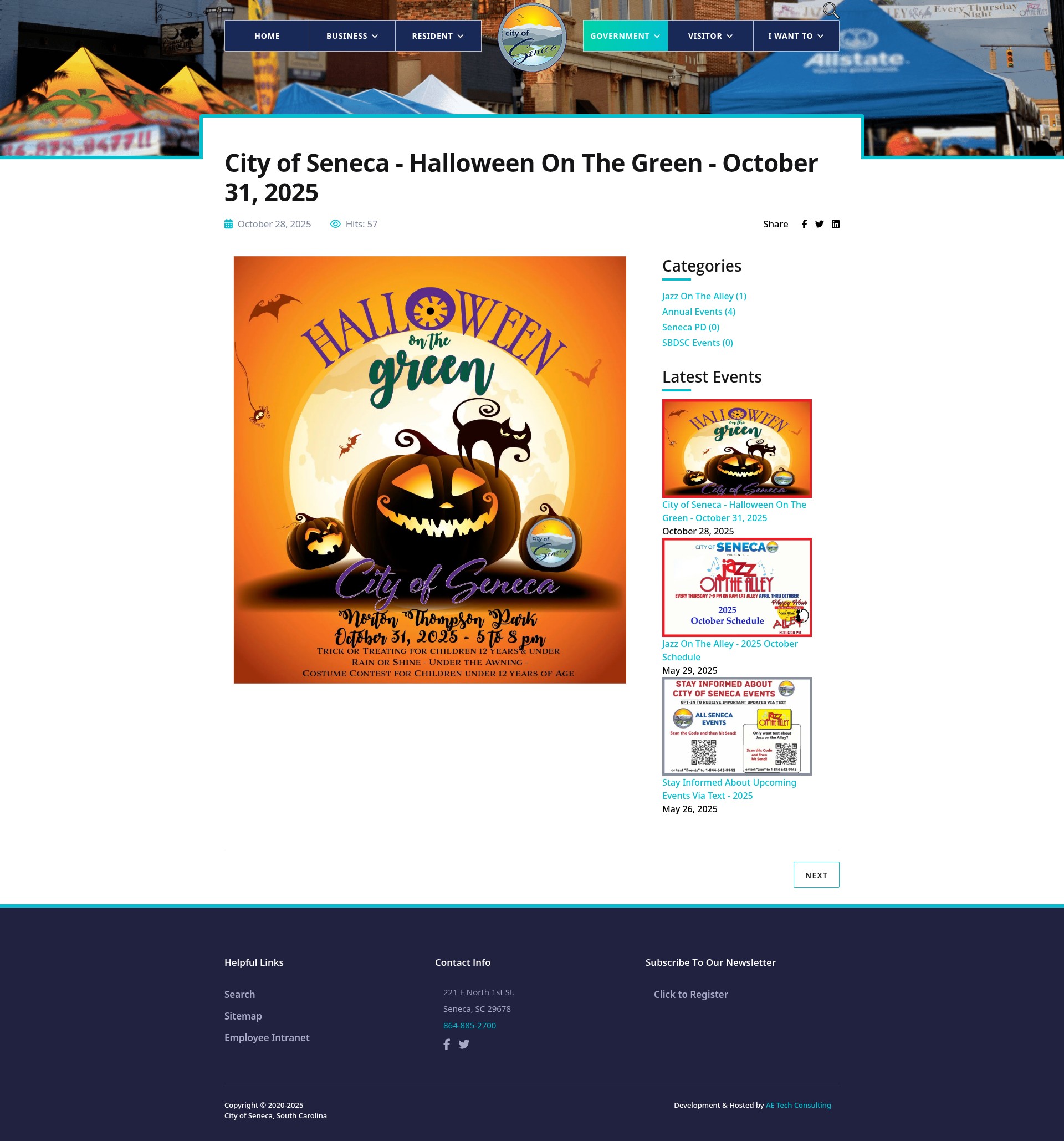 Screenshot of seneca.sc.us