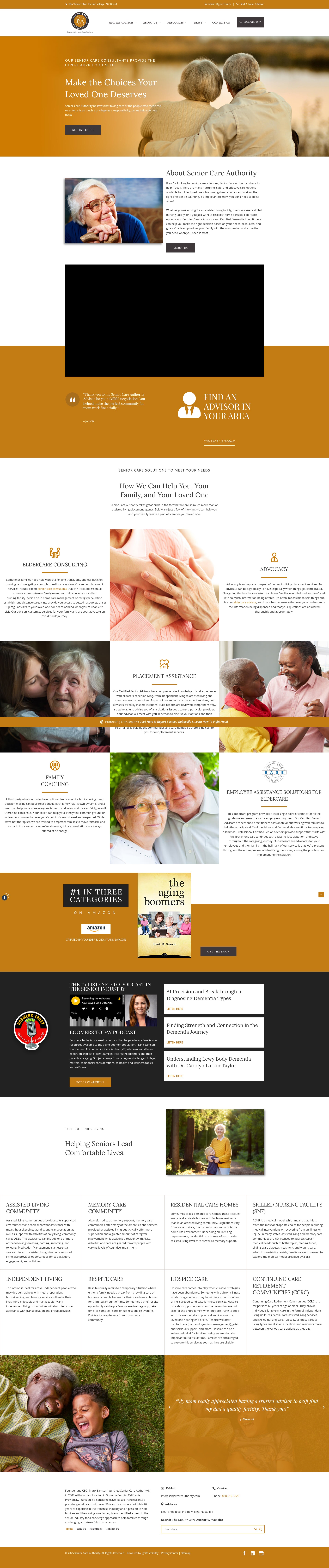 Screenshot of seniorcareauthority.com
